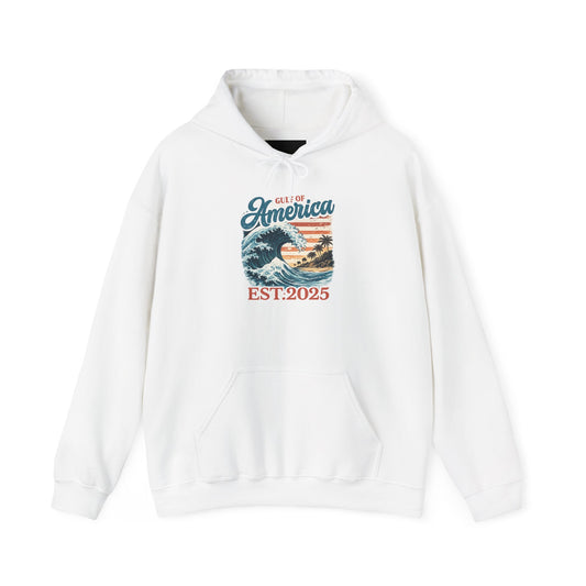Gulf of America Est. 2025 Waves Gildan Brand Hoodie