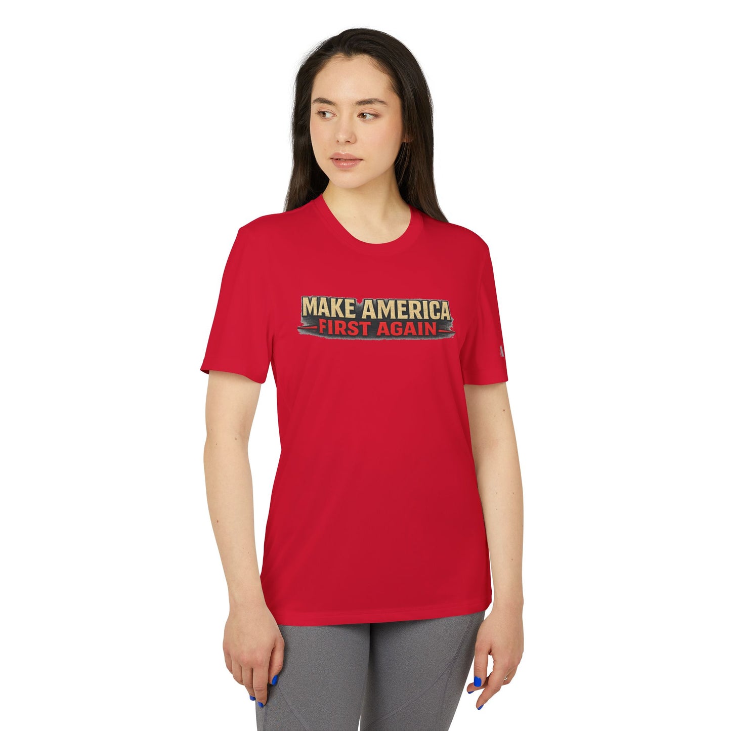 "Make America First Again" Book Merch Adidas Brand T-Shirt