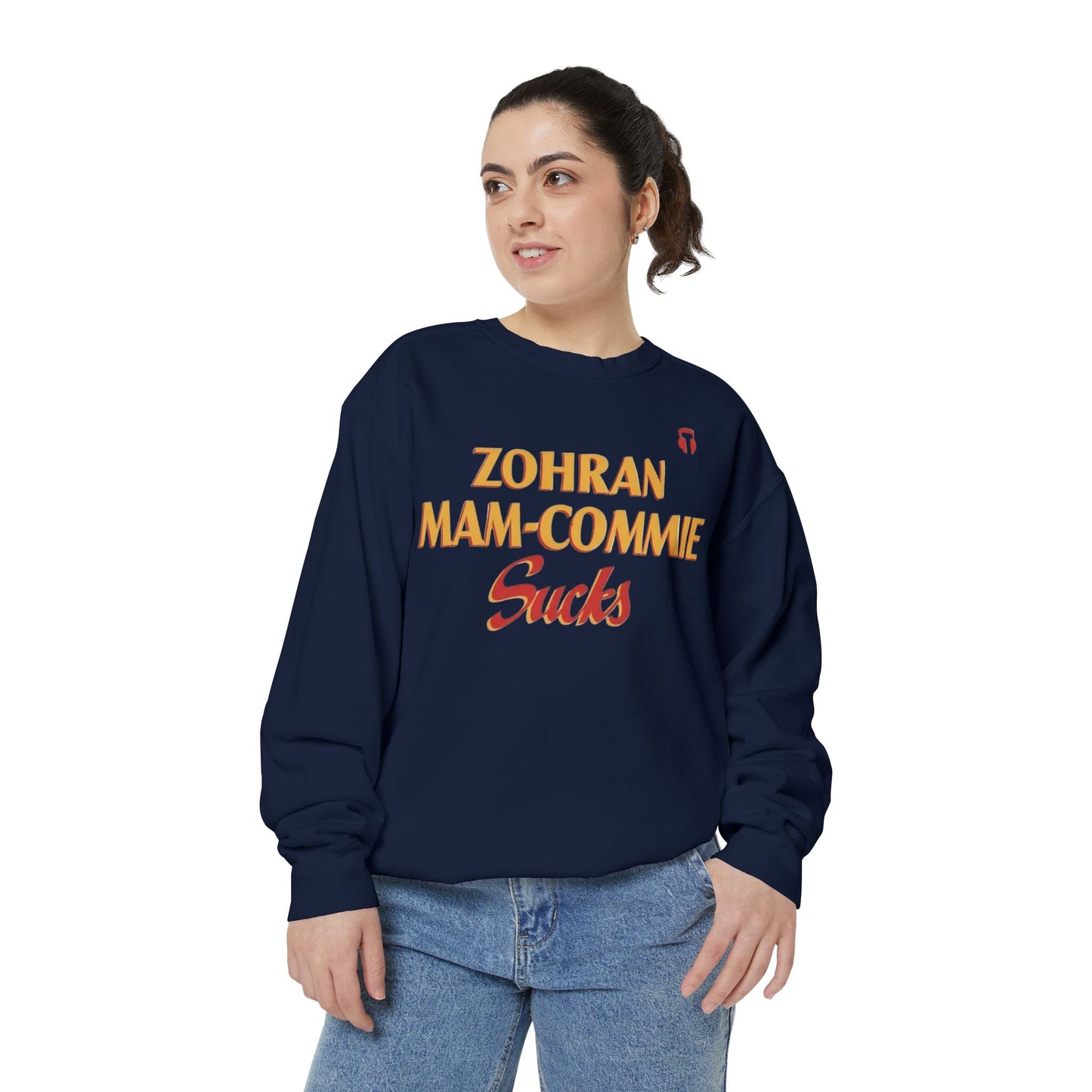 Zohran Mam-Commie Sucks Comfort Colors Brand Crewneck Sweatshirt