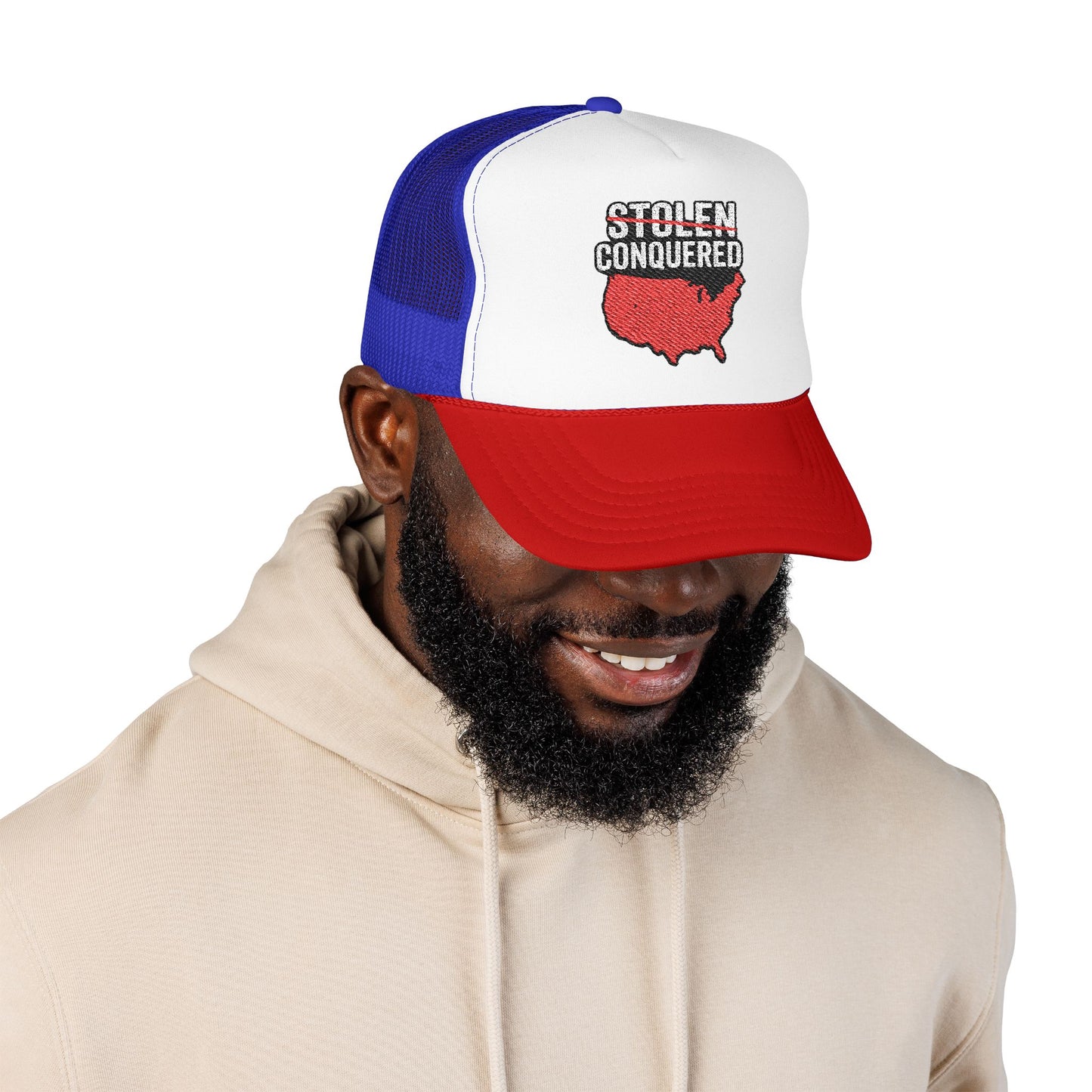 Stolen Conquered USA Embroidered Trucker Hat