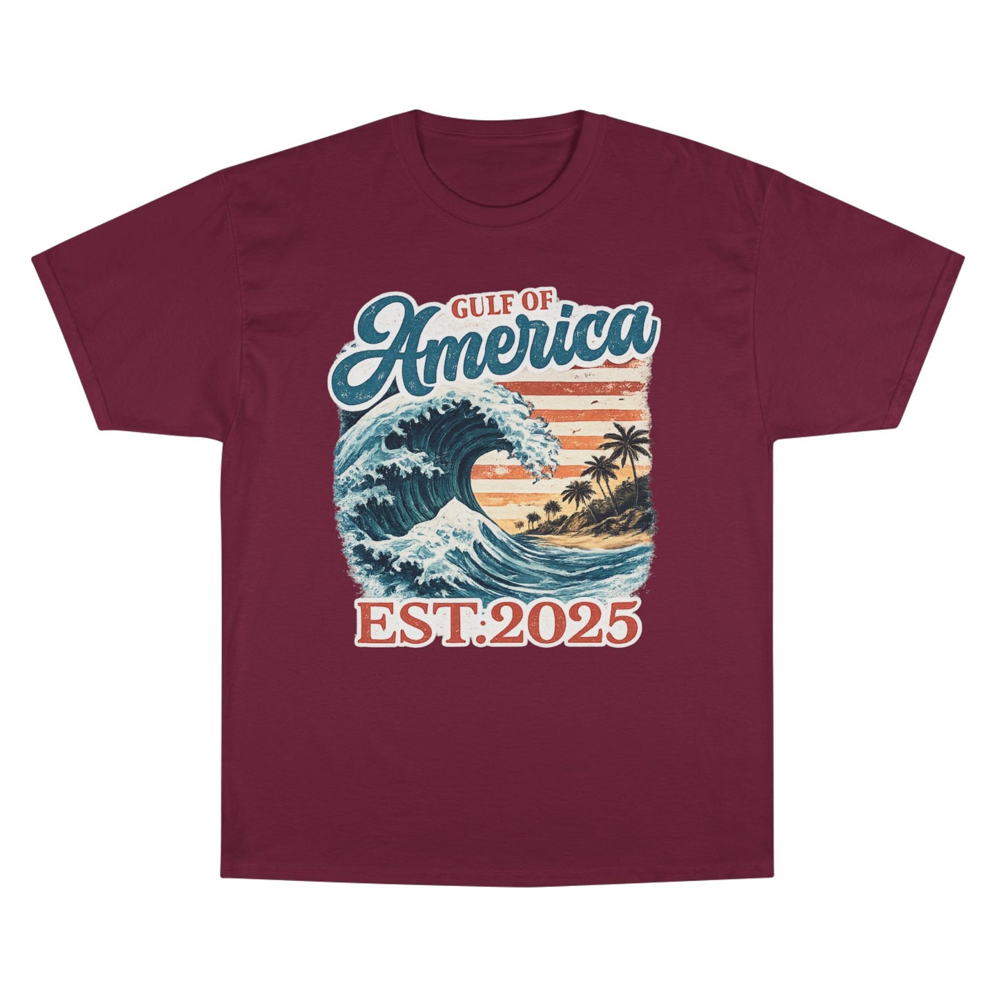 Gulf of America Est. 2025 Waves Champion Brand T-Shirt