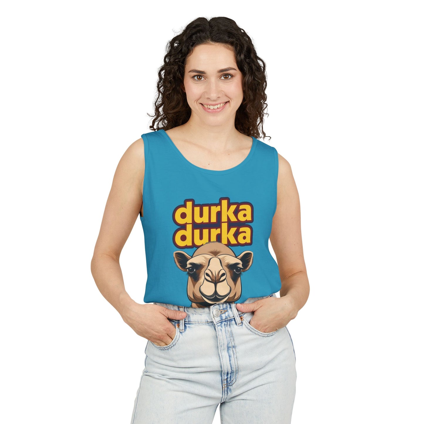 "Durka Durka" Camel Gildan Brand Tank Top