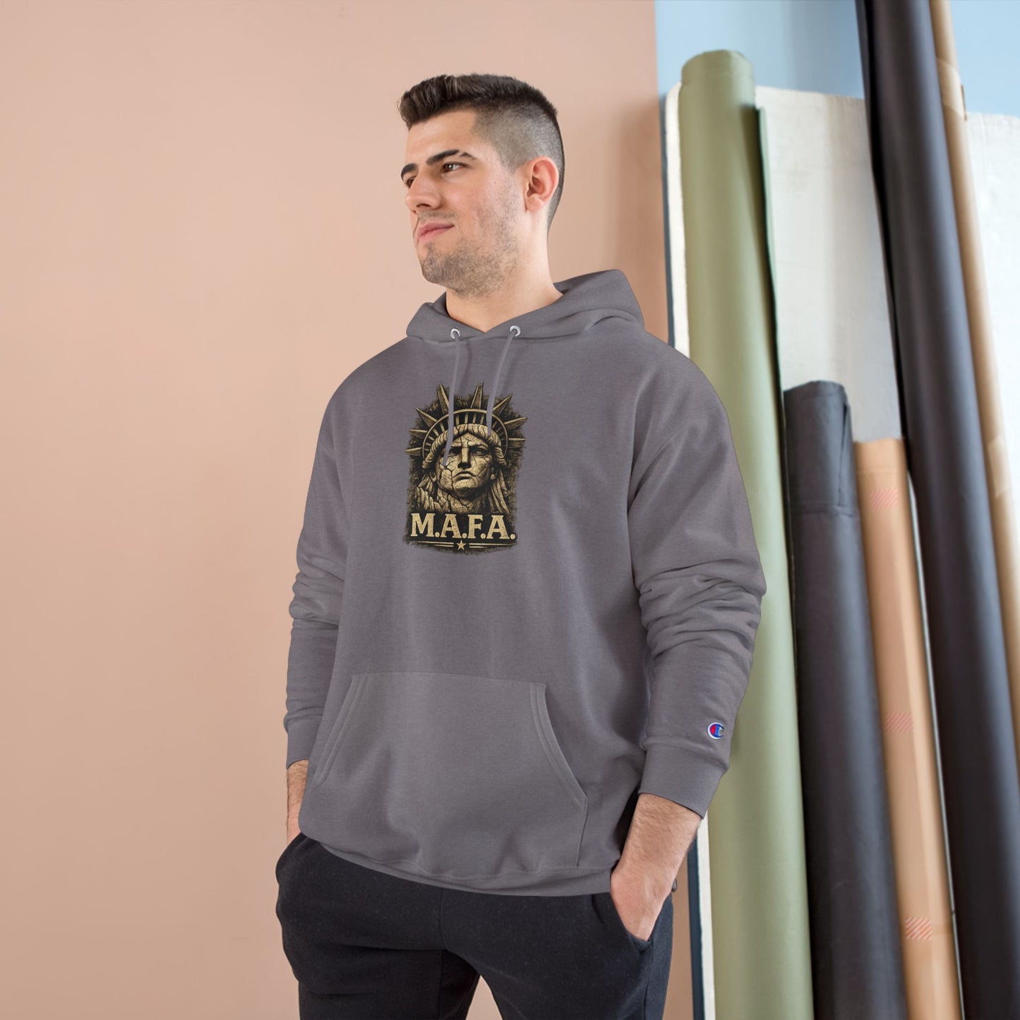 M.A.F.A. "Statue Of Liberty" "Sovereignty Security Prosperity " Champion Brand Hoodie