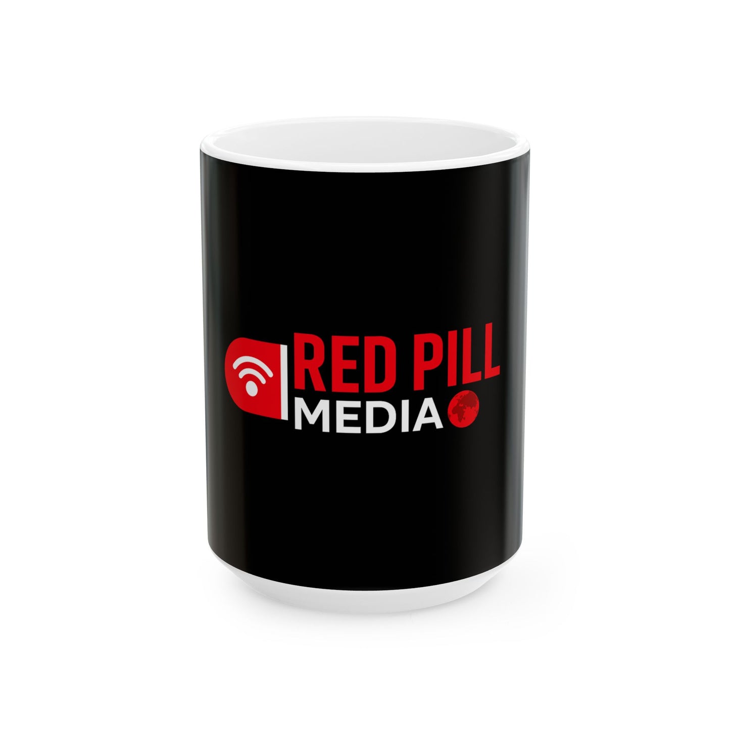 Red Pill Media Ceramic Mug — Logo Coffee Cup (11oz & 15oz)