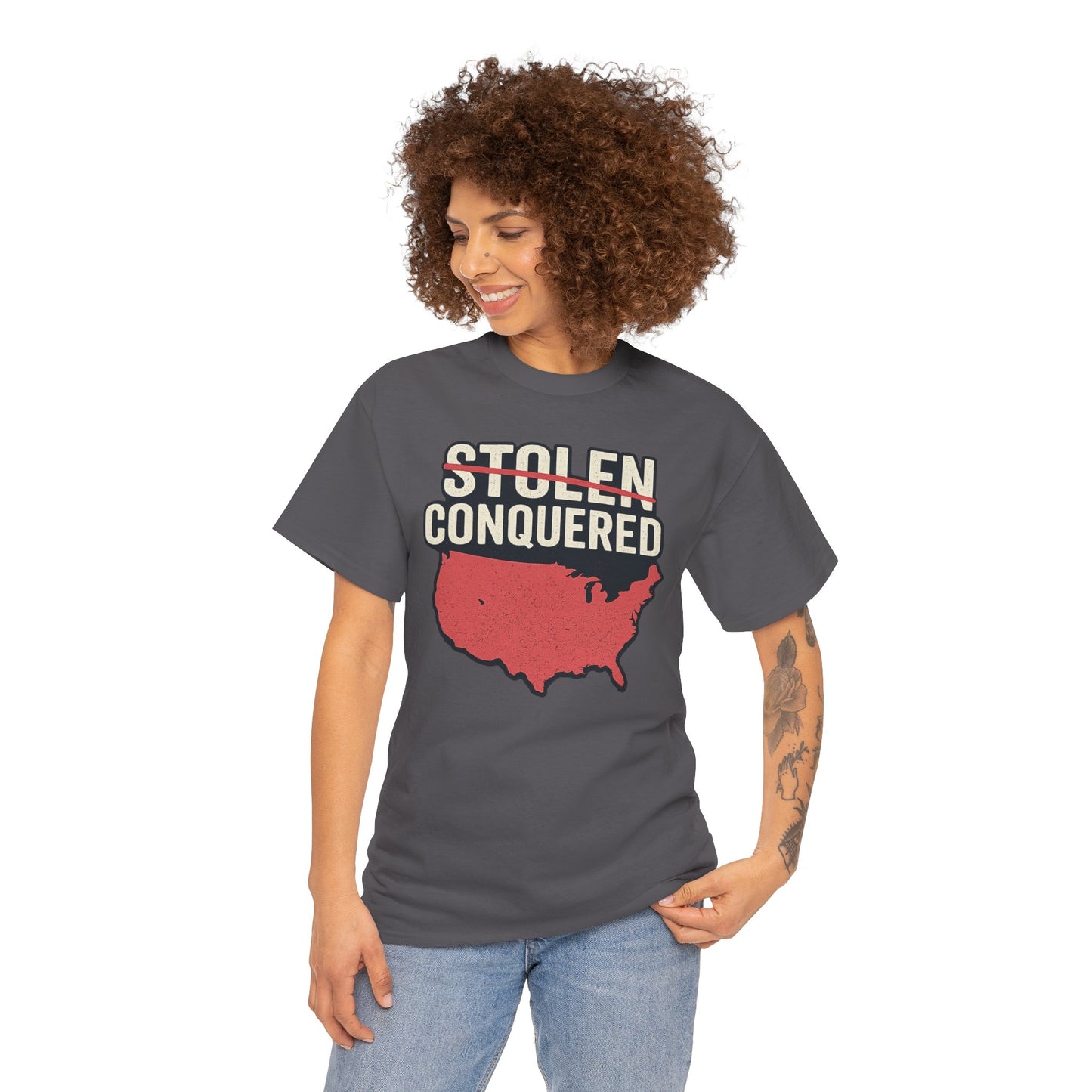 Stolen Conquered USA Gildan Brand T-Shirt