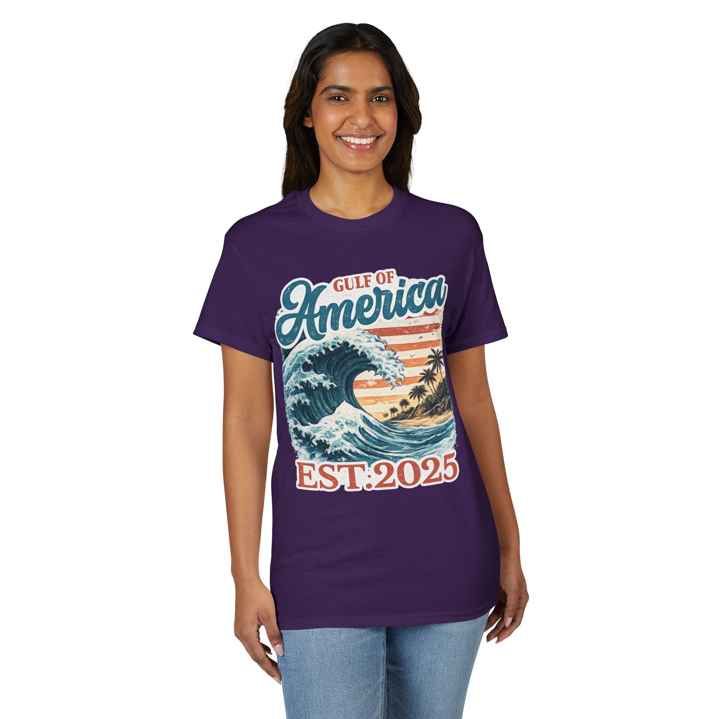 Gulf of America Est. 2025 Waves Gildan Brand T‑Shirt