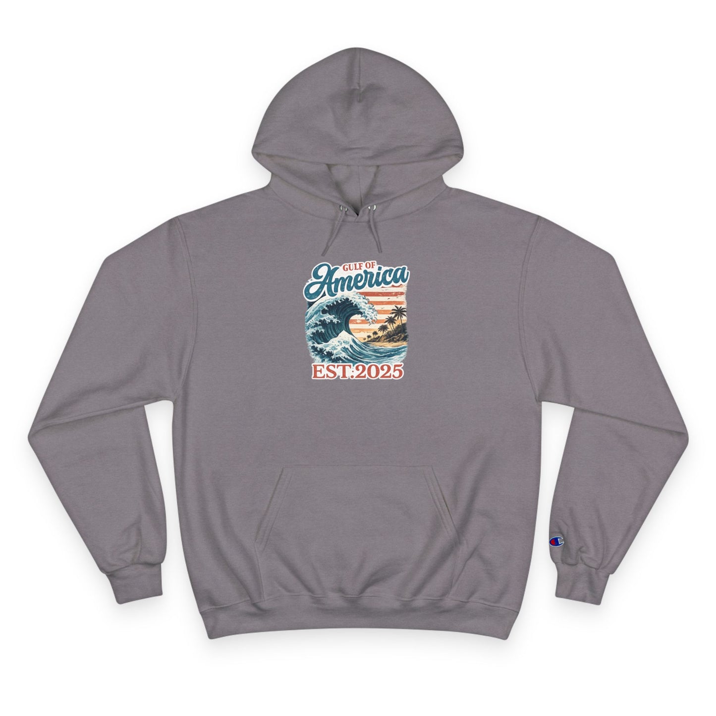 Gulf of America Est. 2025 Waves Champion Brand Hoodie