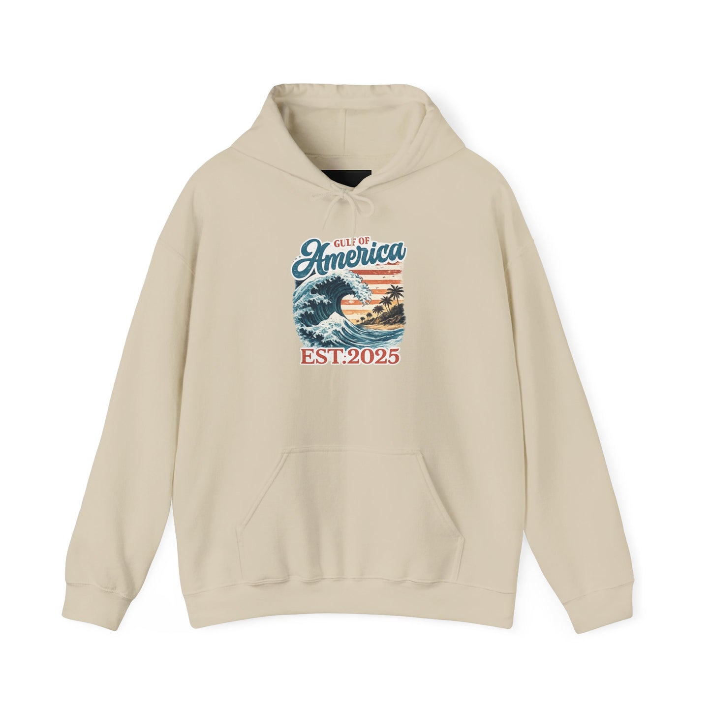 Gulf of America Est. 2025 Waves Gildan Brand Hoodie