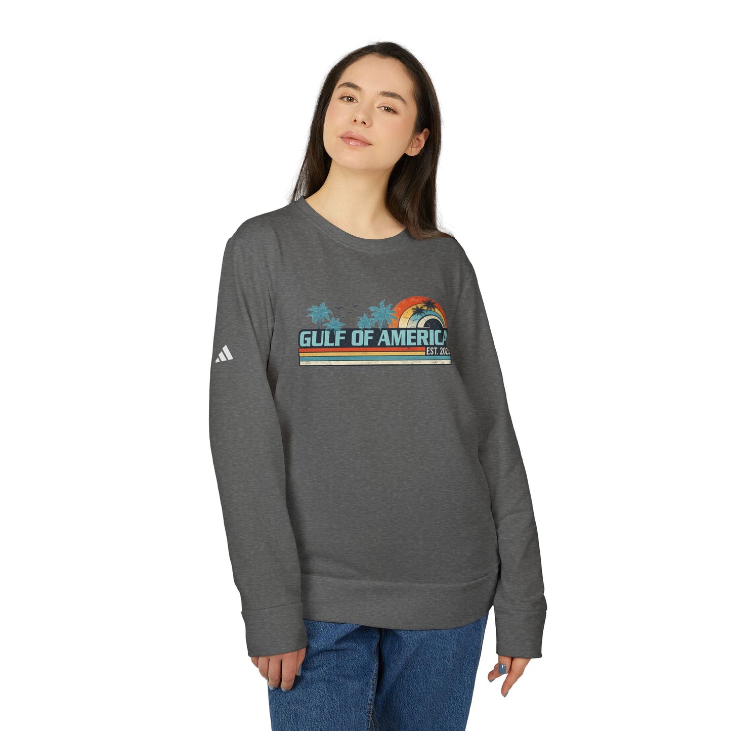 Gulf of America Vintage Adidas Brand Crewneck Sweatshirt