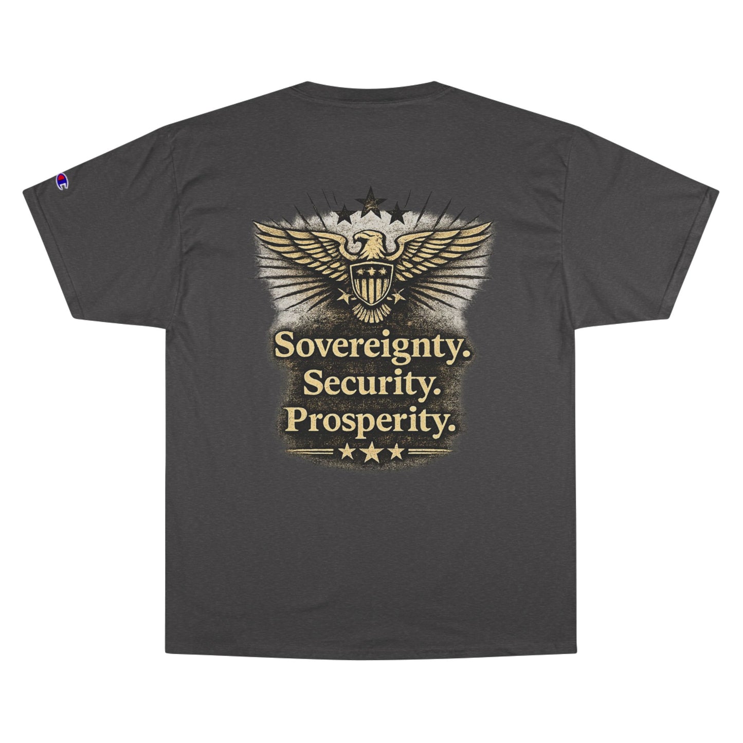 M.A.F.A. "Statue Of Liberty" "Sovereignty Security Prosperity " Champion Brand T-Shirt