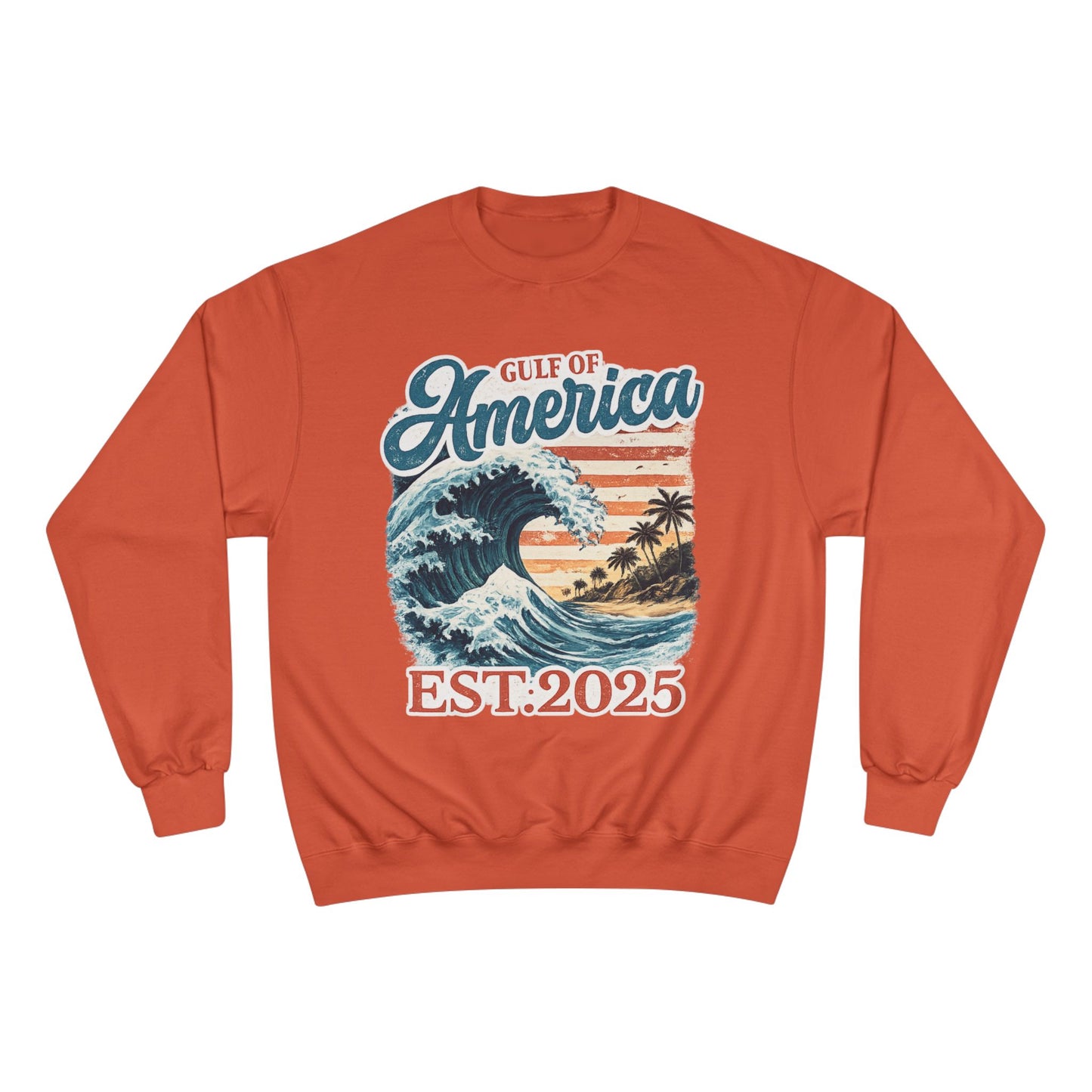Gulf of America Est. 2025 Waves Champion Brand Hoodie