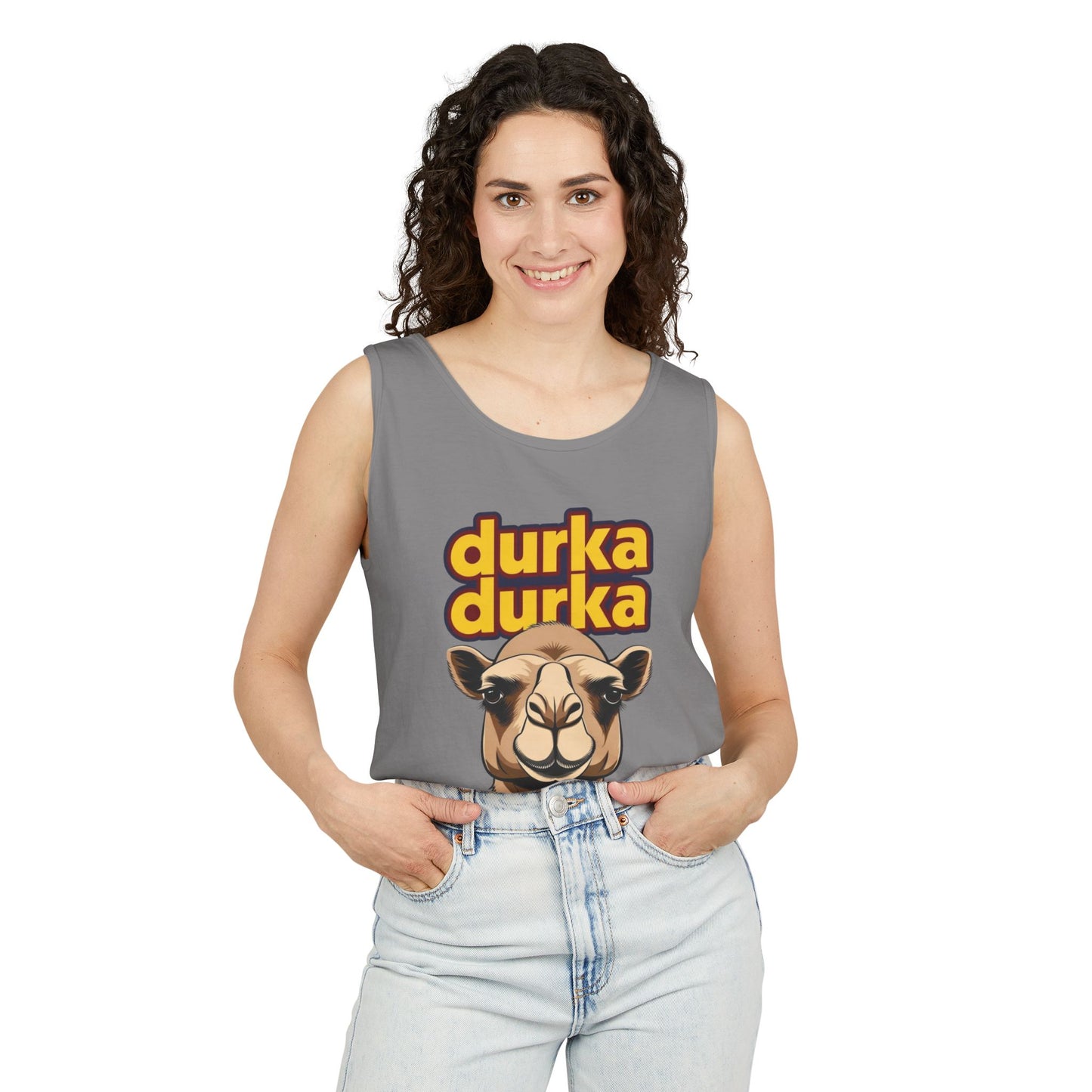 "Durka Durka" Camel Gildan Brand Tank Top