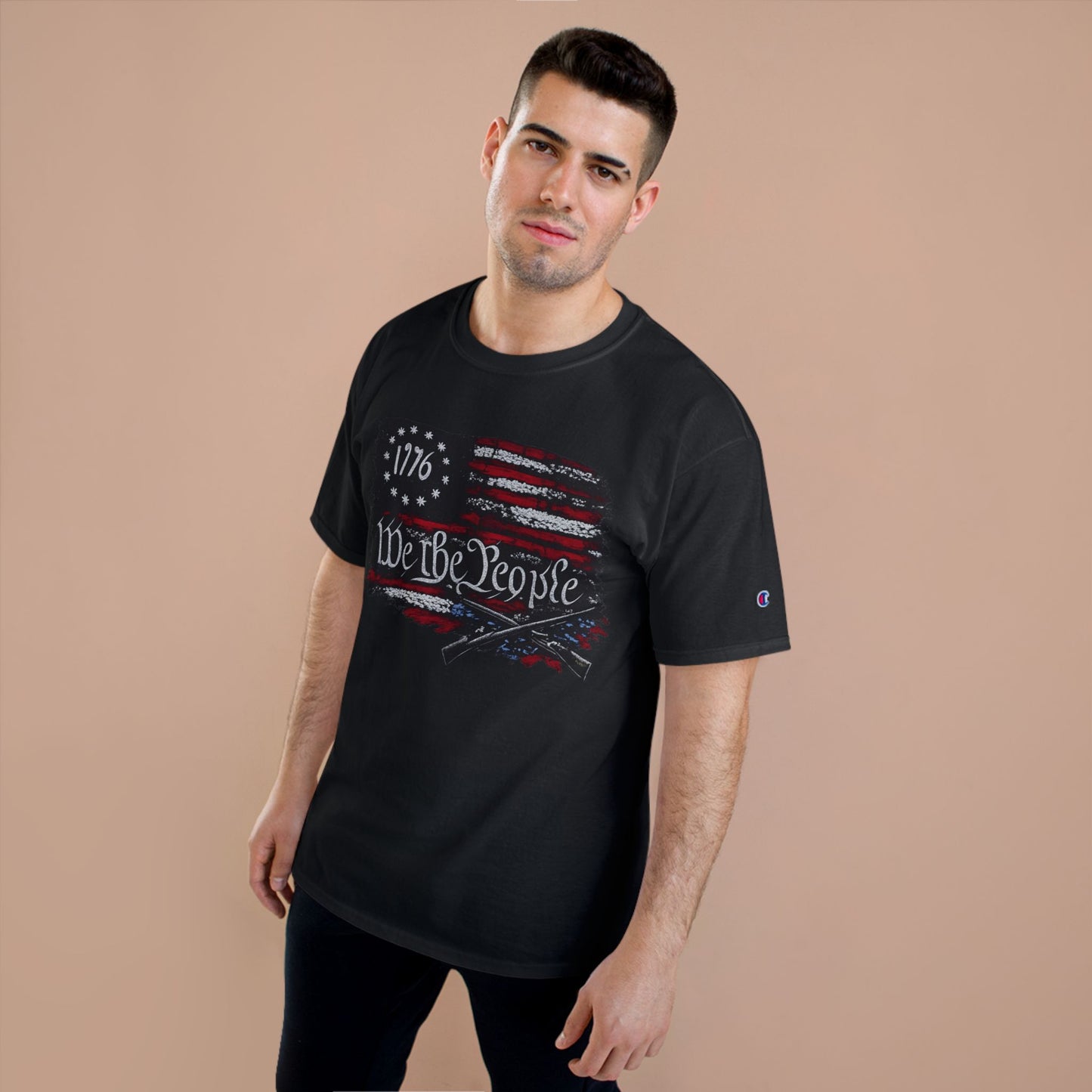 We the People 1776 Flag Champion Brand T-Shirt