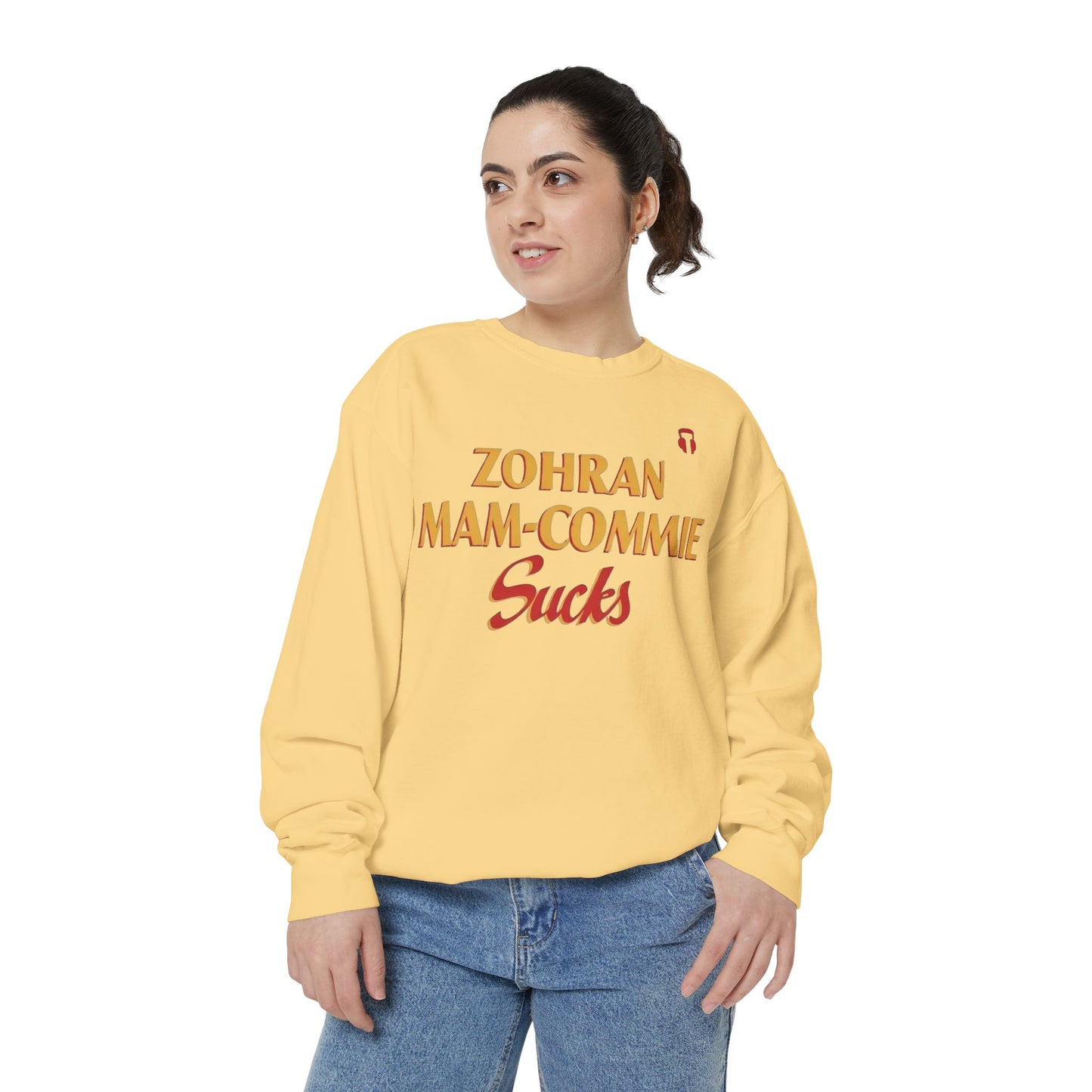 Zohran Mam-Commie Sucks Comfort Colors Brand Crewneck Sweatshirt
