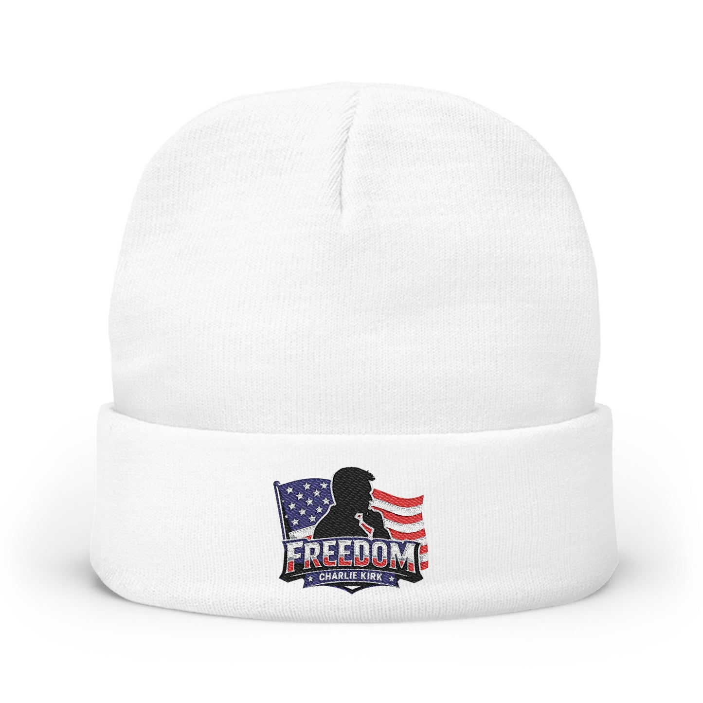 Embroidered Charlie Kirk Freedom Beanie