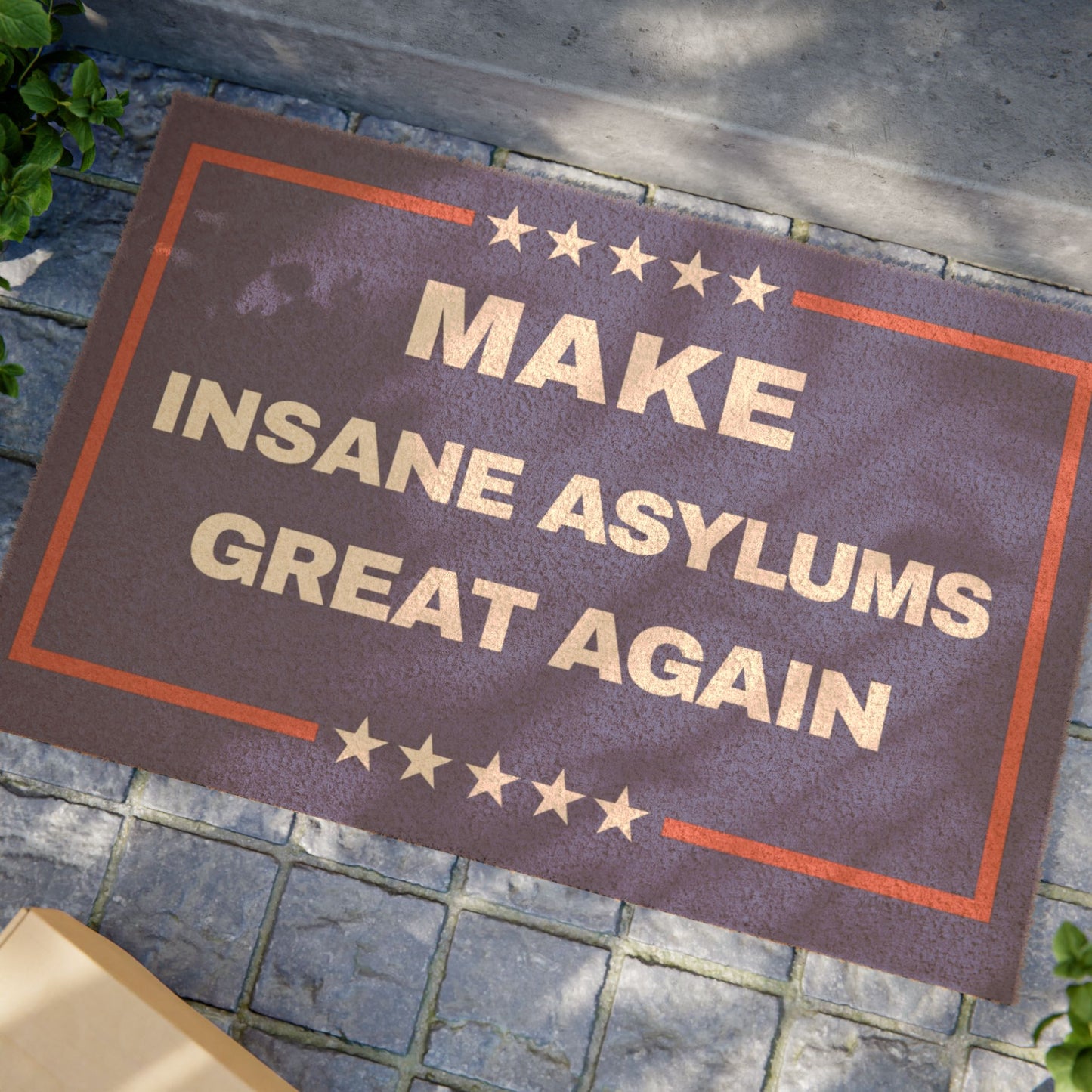 "Make Insane Asylums Great Again" Welcome Mat