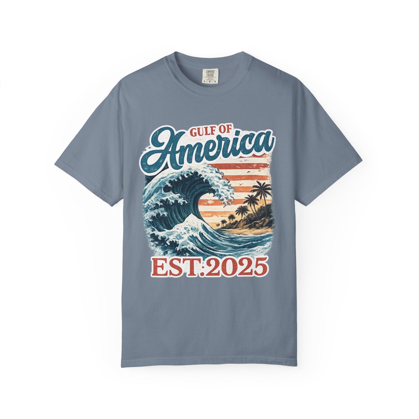 Gulf of America Est. 2025 Waves Comfort Color Brand T‑Shirt