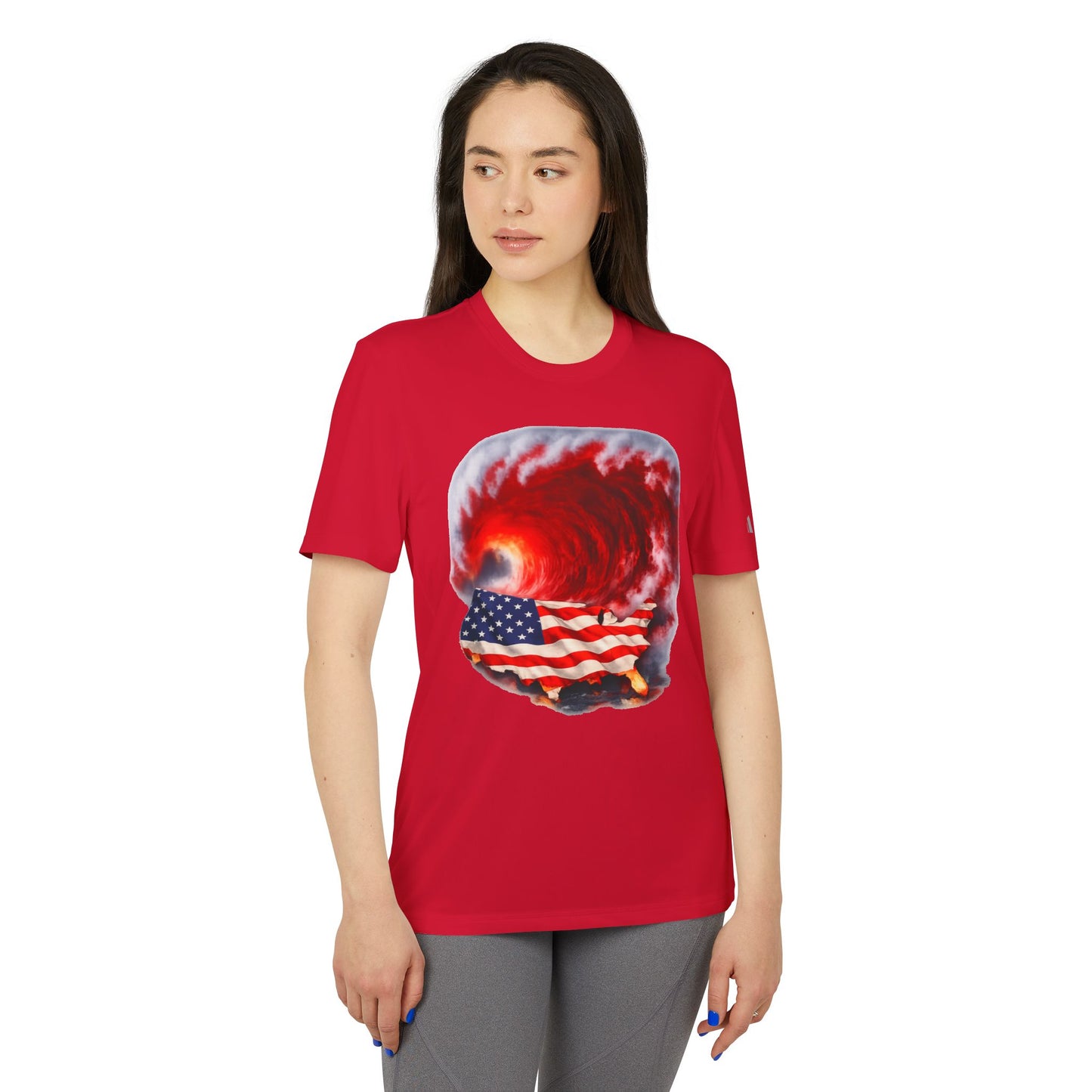 Red Wave USA Adidas Brand T-Shirt