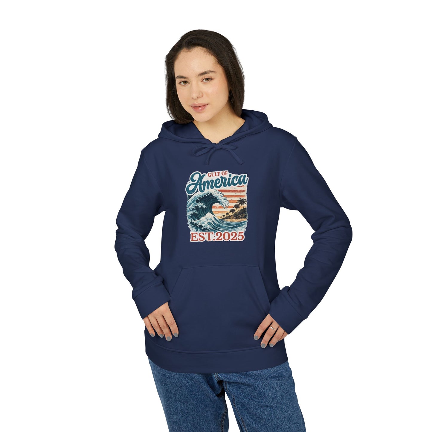 Gulf of America Est. 2025 Waves Adidas Brand Hoodie