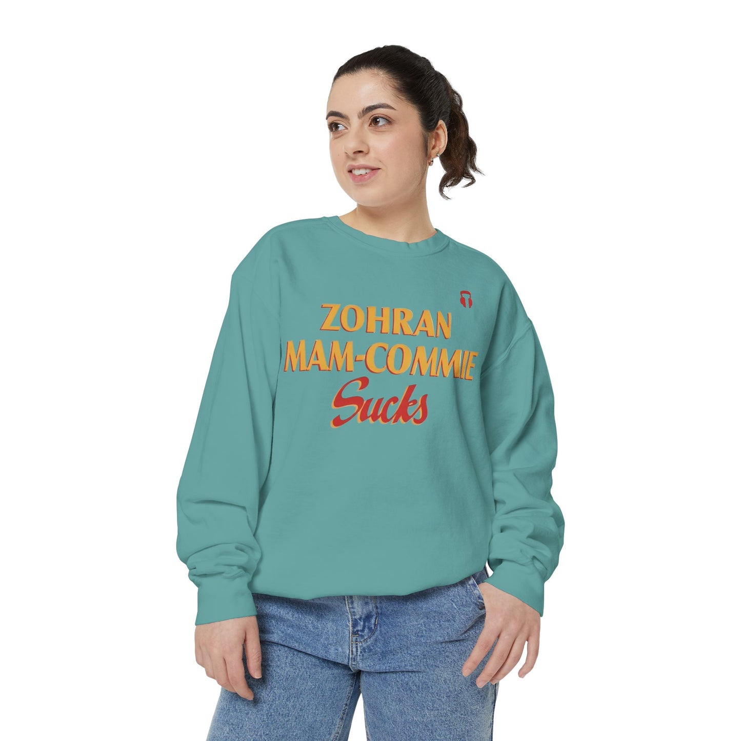 Zohran Mam-Commie Sucks Comfort Colors Brand Crewneck Sweatshirt