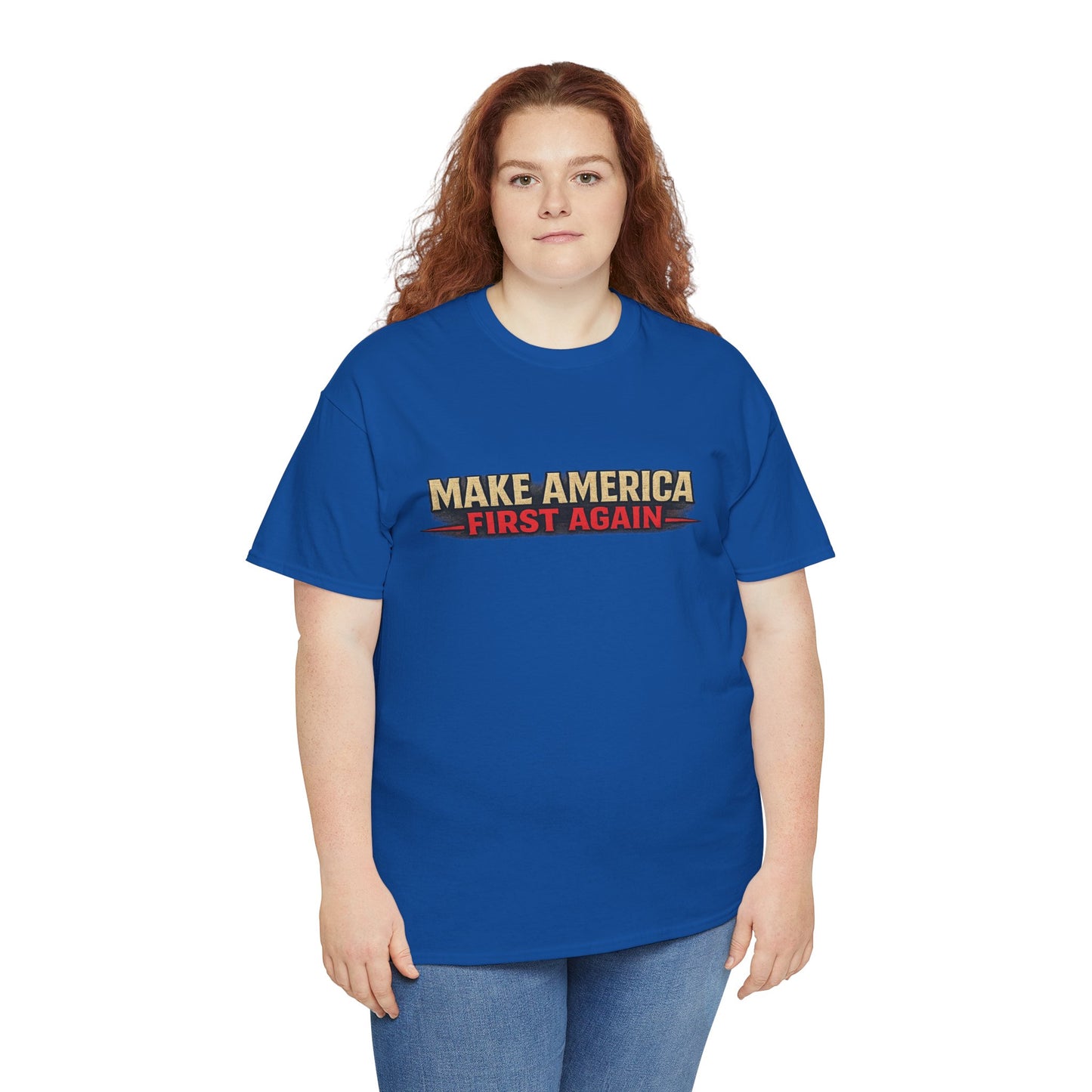 "Make America First Again" America First Is Not A Slogan - It's A Standard Gildan Brand T-Shirt