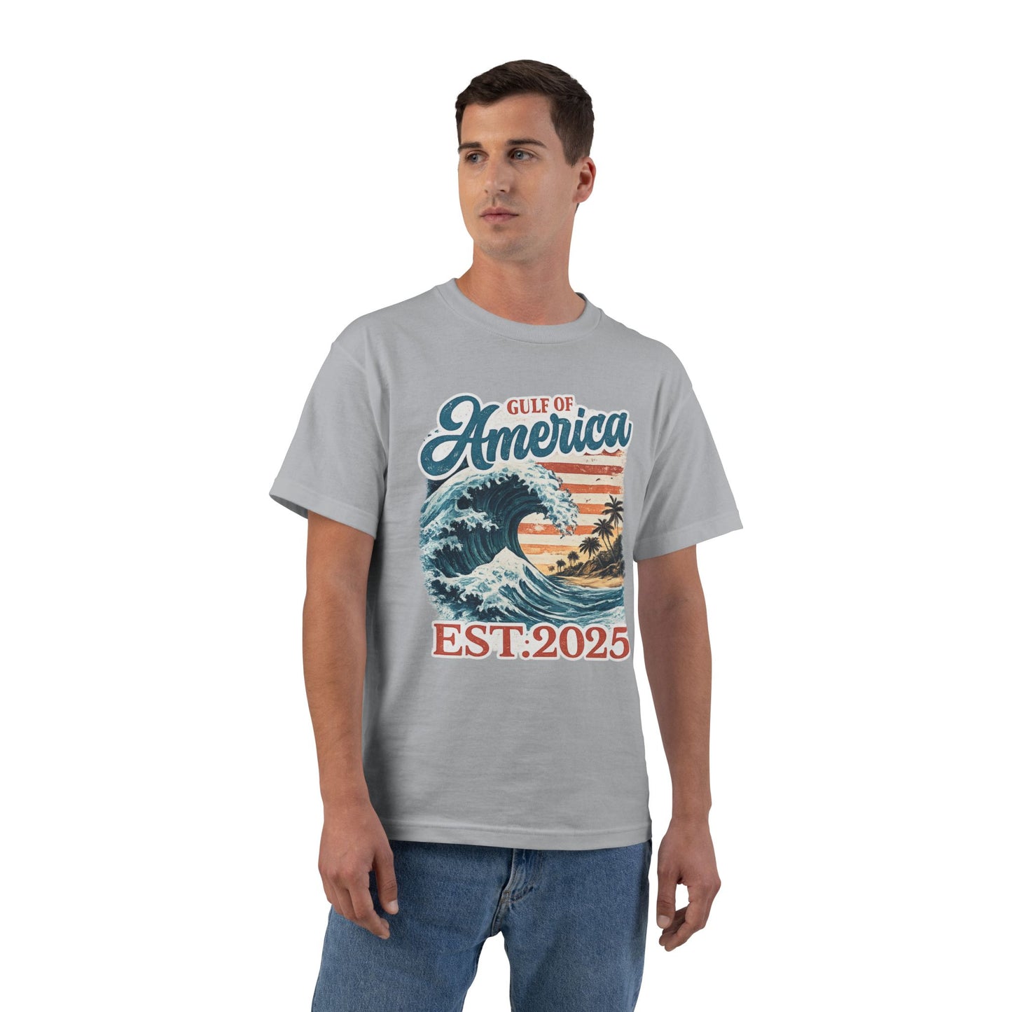 Gulf of America Est. 2025 Waves Hanes Brand T-Shirt