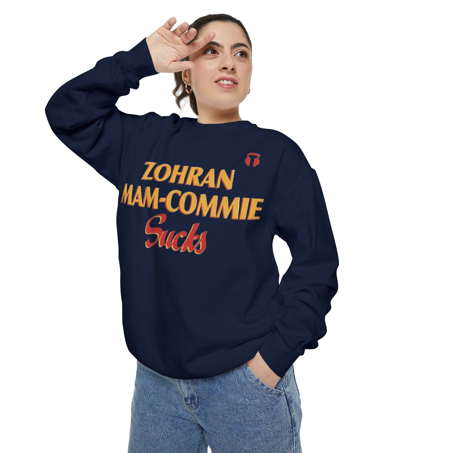 Zohran Mam-Commie Sucks Comfort Colors Brand Crewneck Sweatshirt