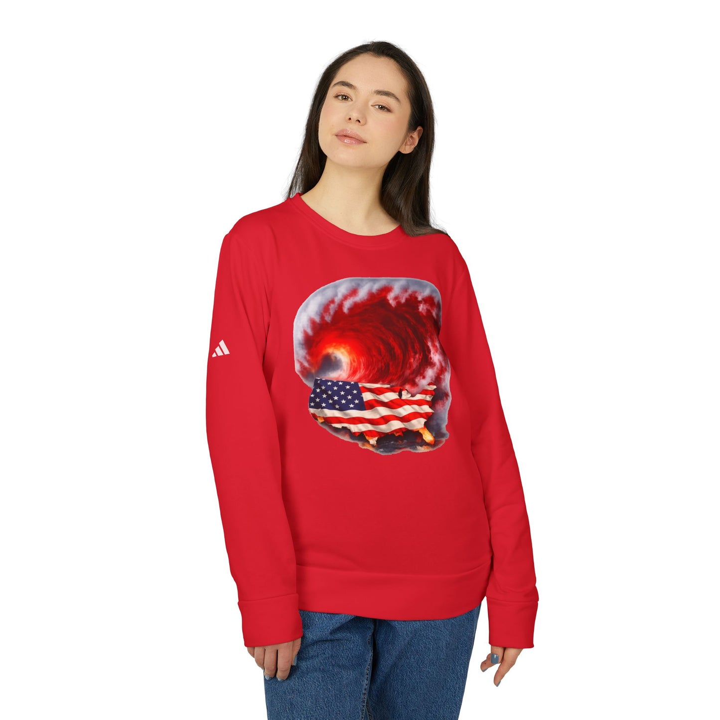 Red Wave USA Adidas Brand Crewneck Sweatshirt