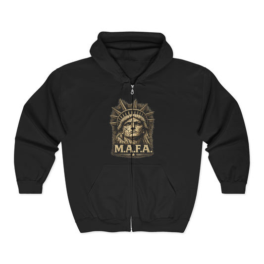 M.A.F.A. "Statue Of Liberty" "Sovereignty Security Prosperity " Zip Hoodie