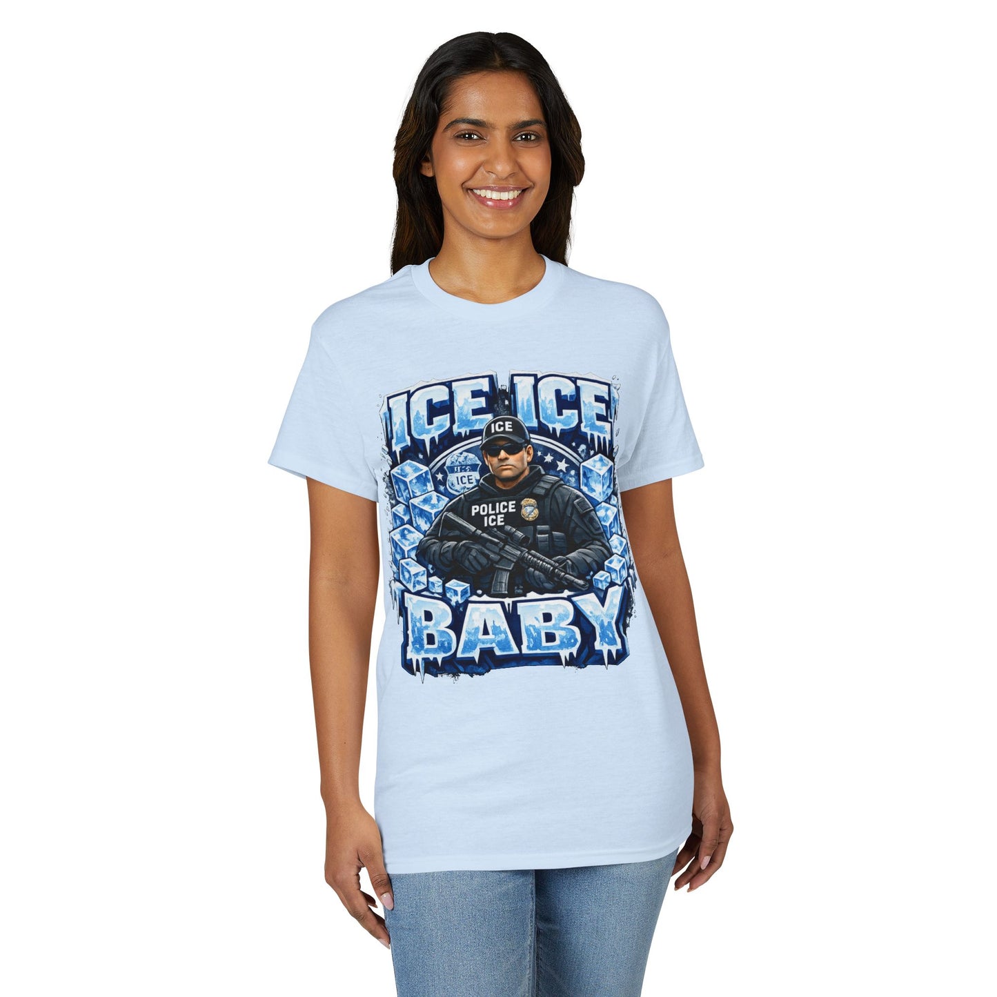 Ice Ice Baby ICE Agent Gildan 8000 Brand T-Shirt