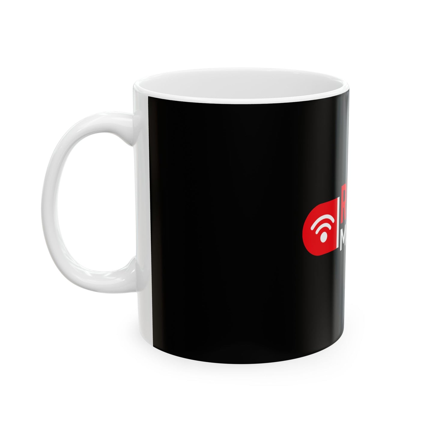 Red Pill Media Ceramic Mug — Logo Coffee Cup (11oz & 15oz)