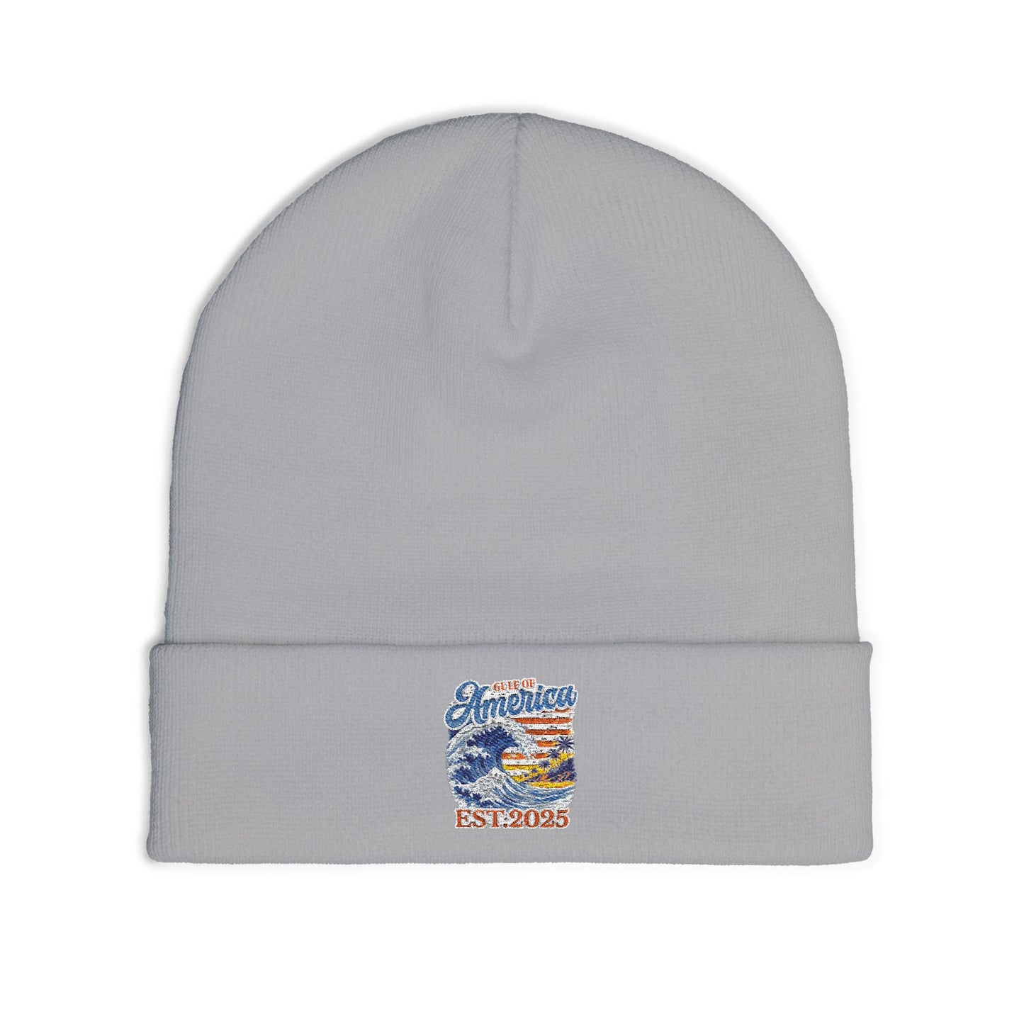 Gulf of America Est. 2025 Waves Embroidered Knit Beanie