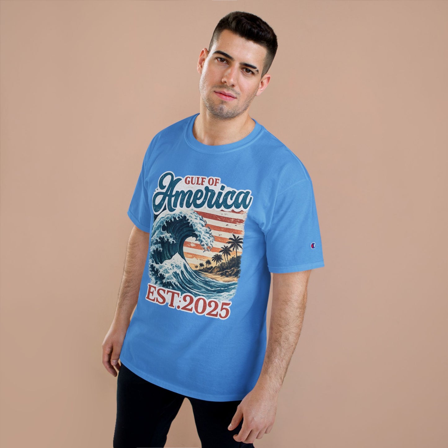 Gulf of America Est. 2025 Waves Champion Brand T-Shirt