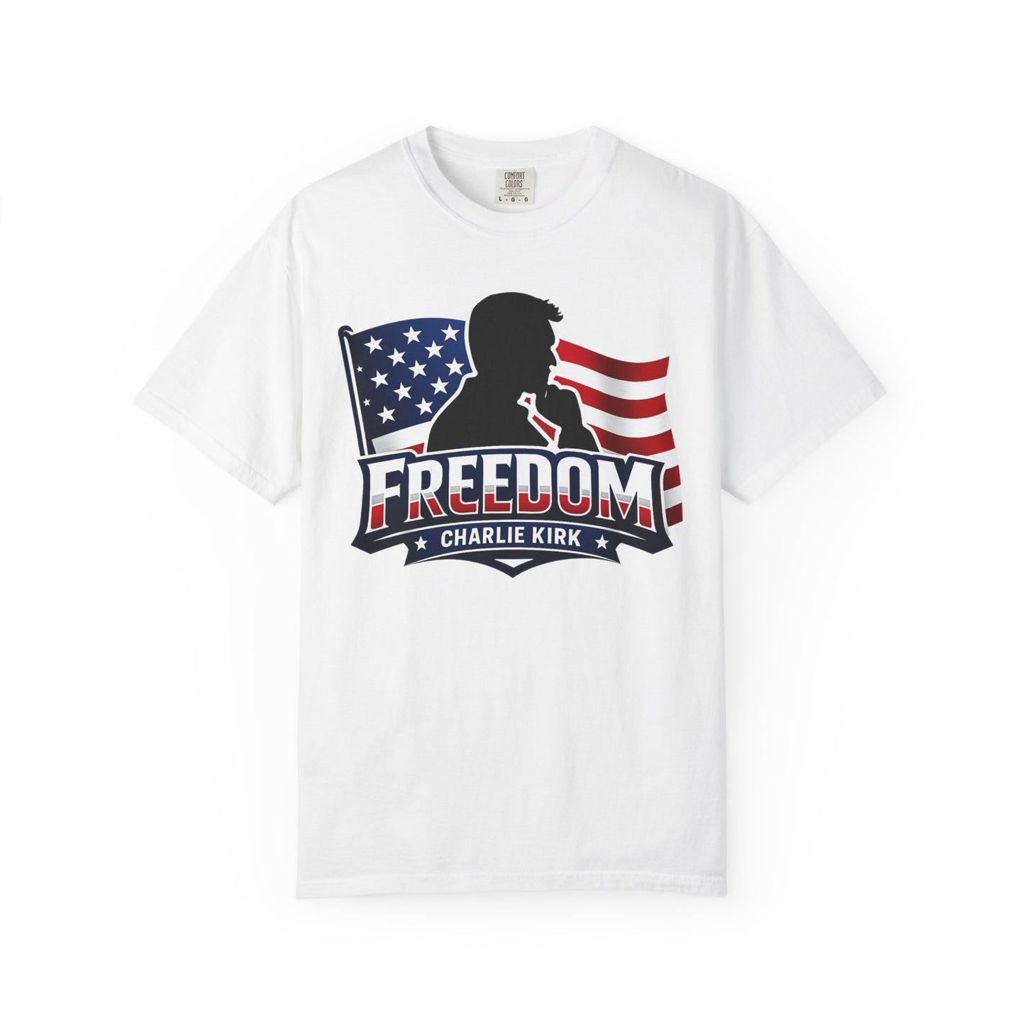 Charlie Kirk Freedom  T-Shirt — Charlie Kirk American Flag Graphic Tee