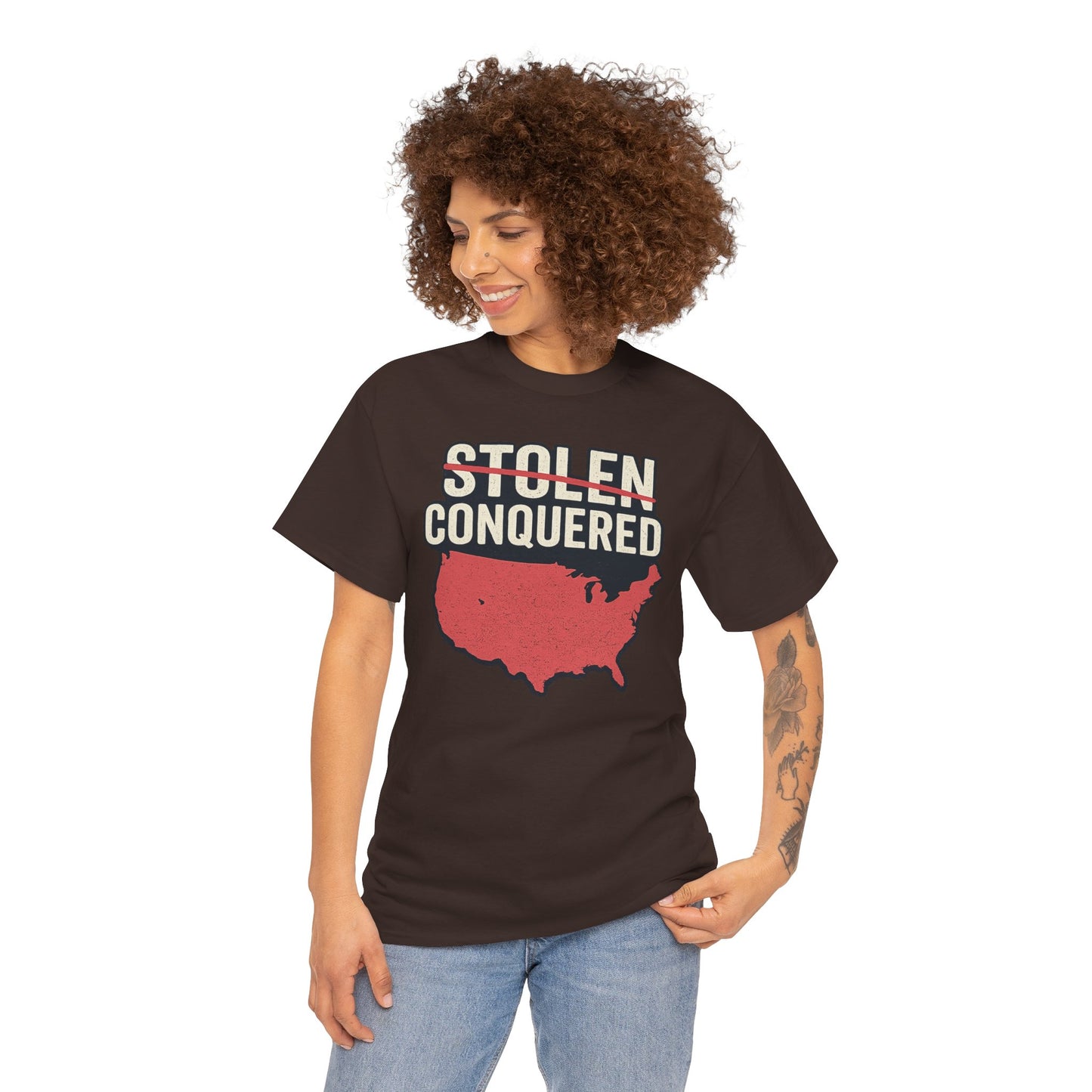 Stolen Conquered USA Gildan Brand T-Shirt