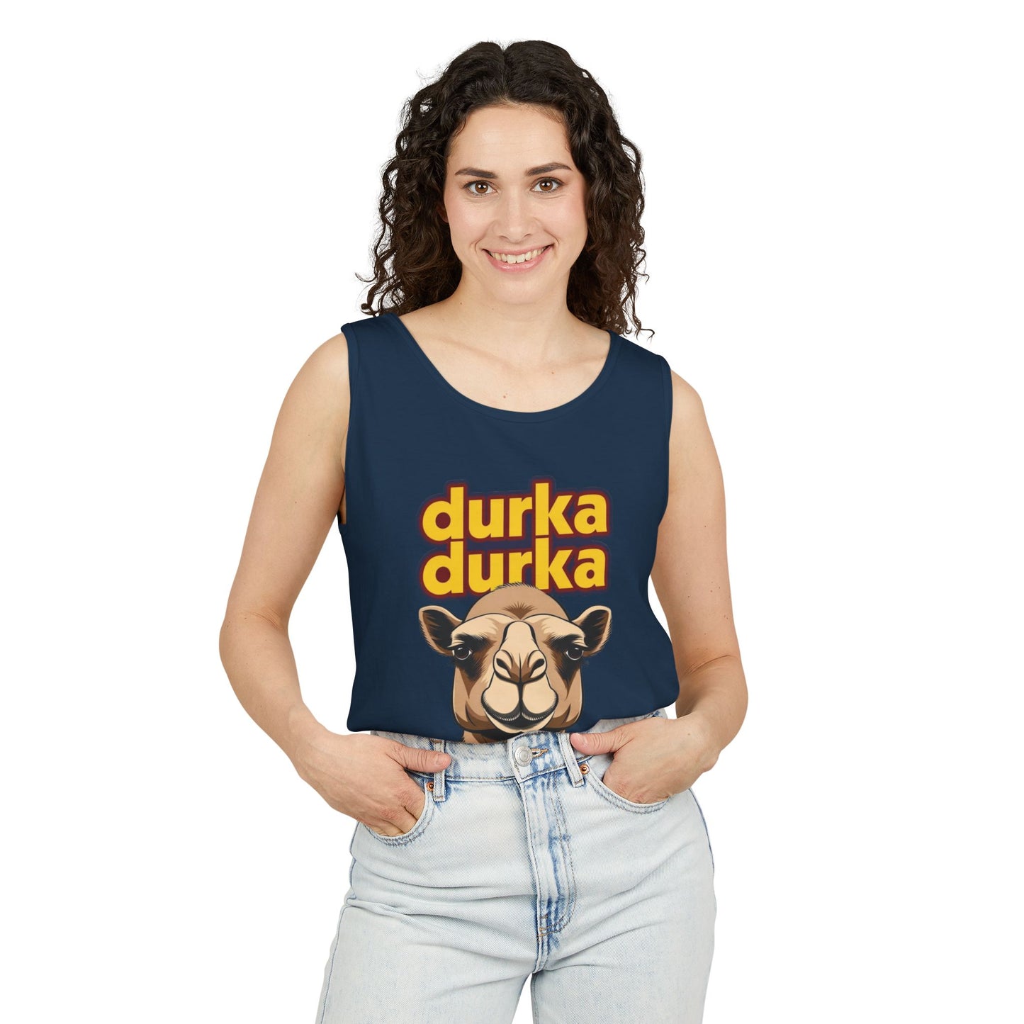 "Durka Durka" Camel Gildan Brand Tank Top