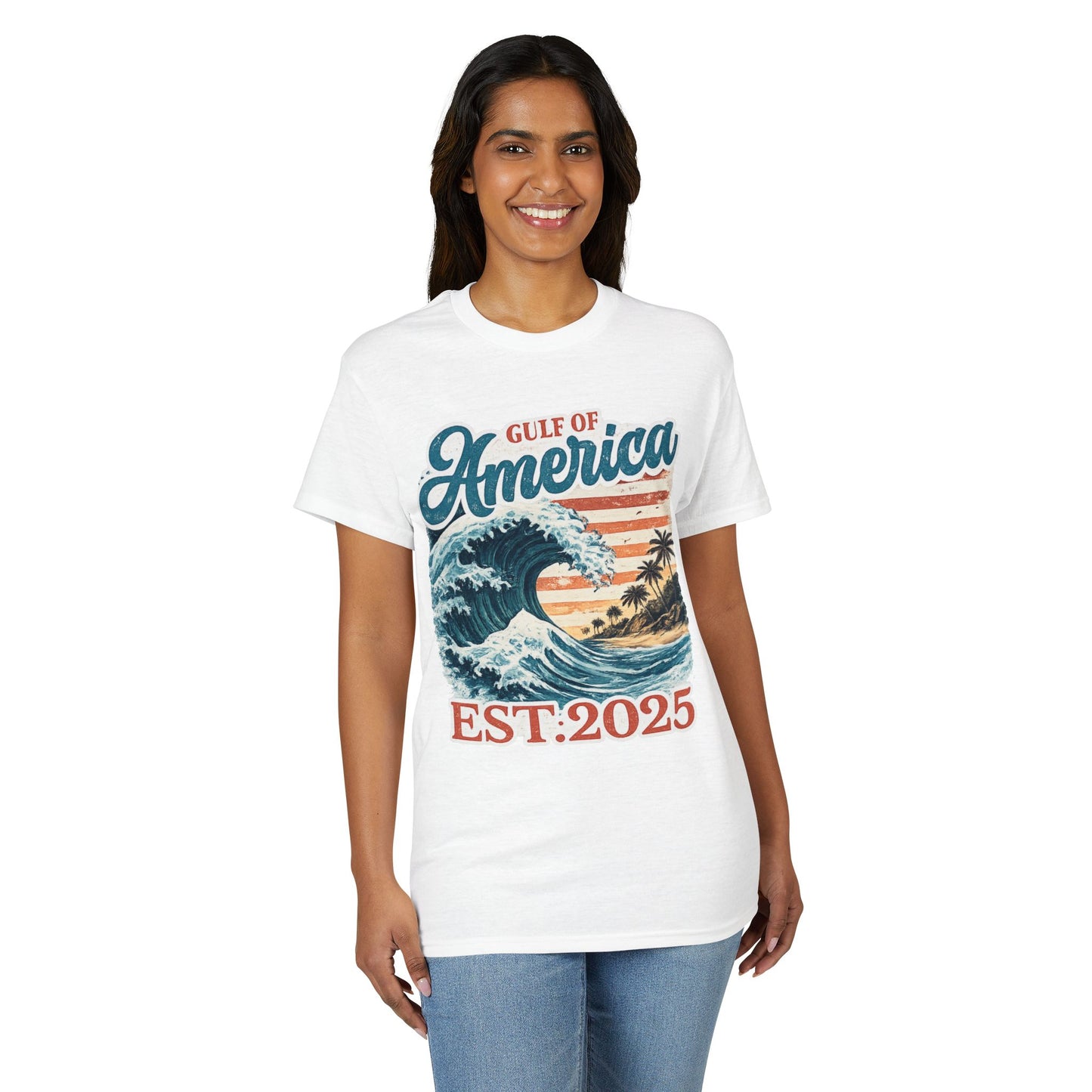 Gulf of America Est. 2025 Waves Gildan Brand T‑Shirt