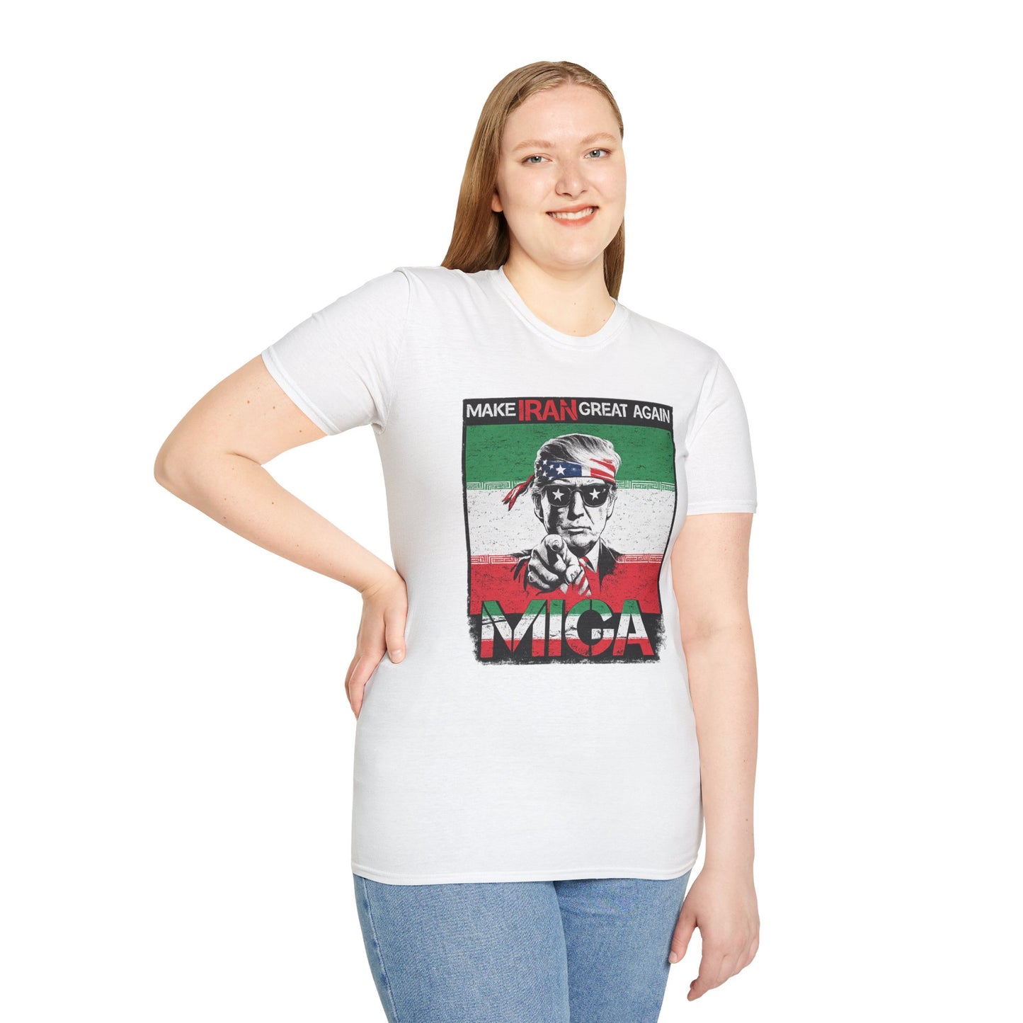"Make Iran Great Again (MIGA)" Trump Gildan Brand T-Shirt