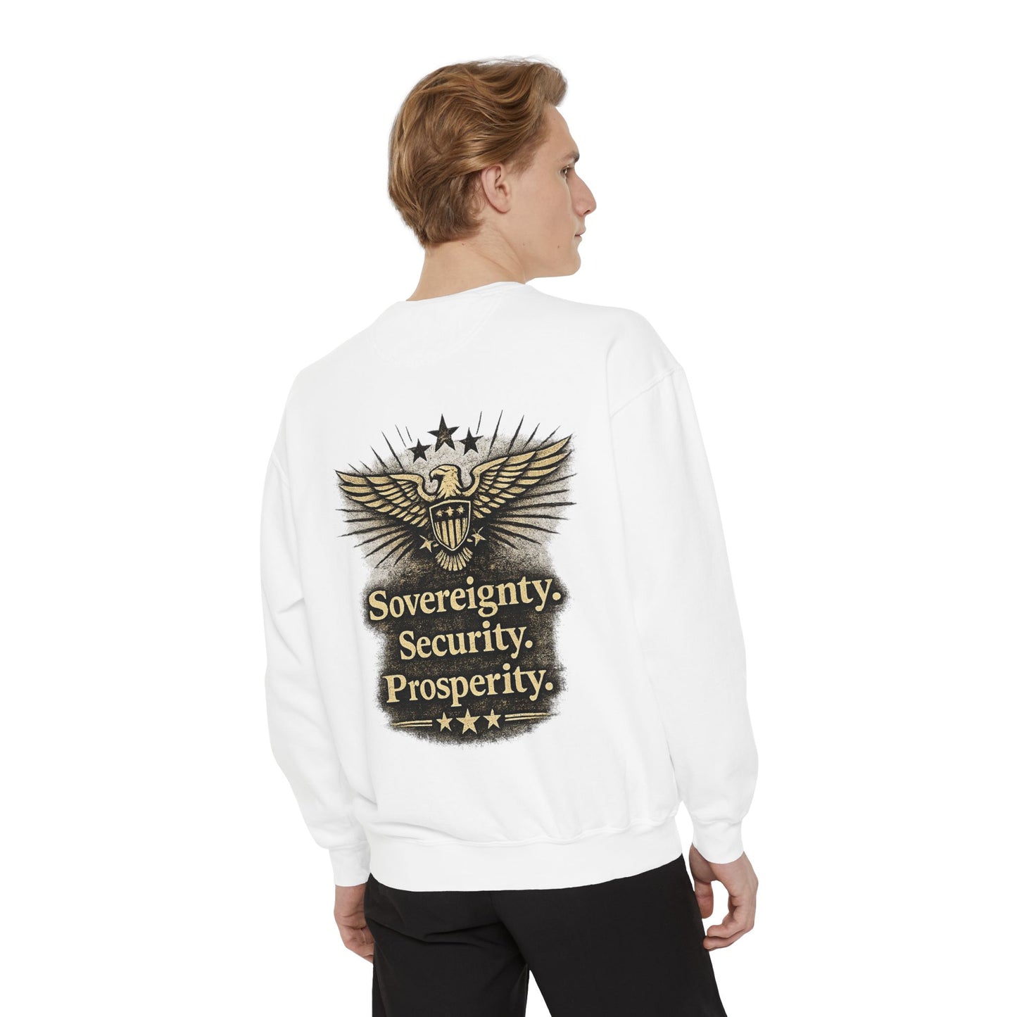 M.A.F.A. "Statue Of Liberty" "Sovereignty Security Prosperity " Gildan Brand Crewneck Sweatshirt