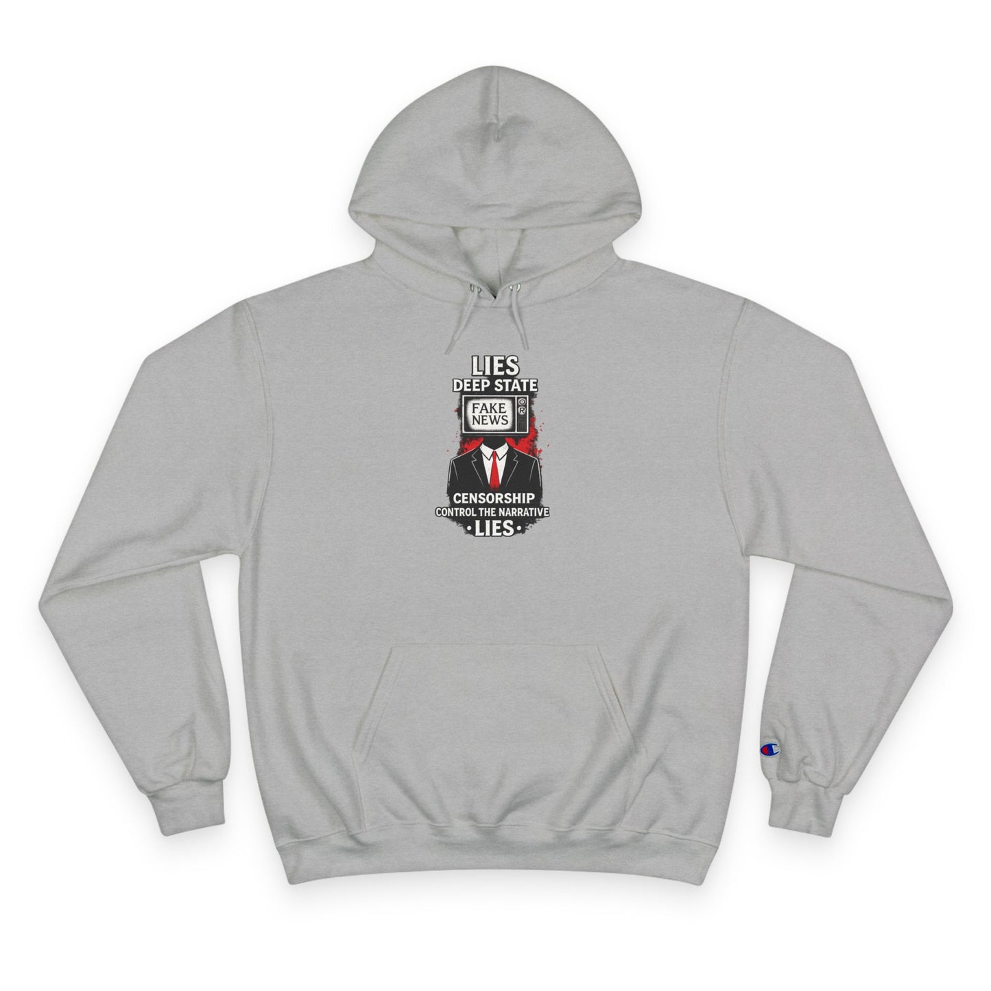 Fake News Political Statement Champion Brand Hoodie