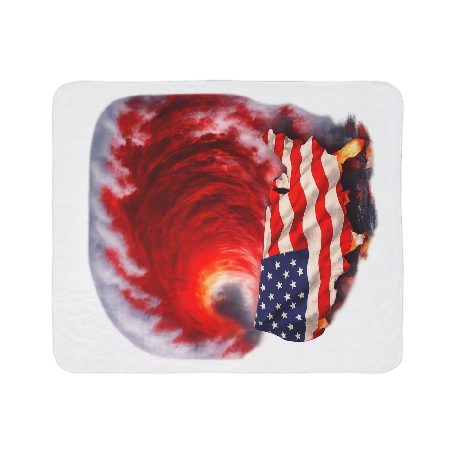Red Wave USA Fleece Sherpa Blanket