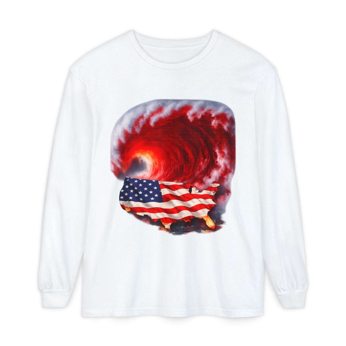 Red Wave USA Comfort Color Brand Long Sleeve