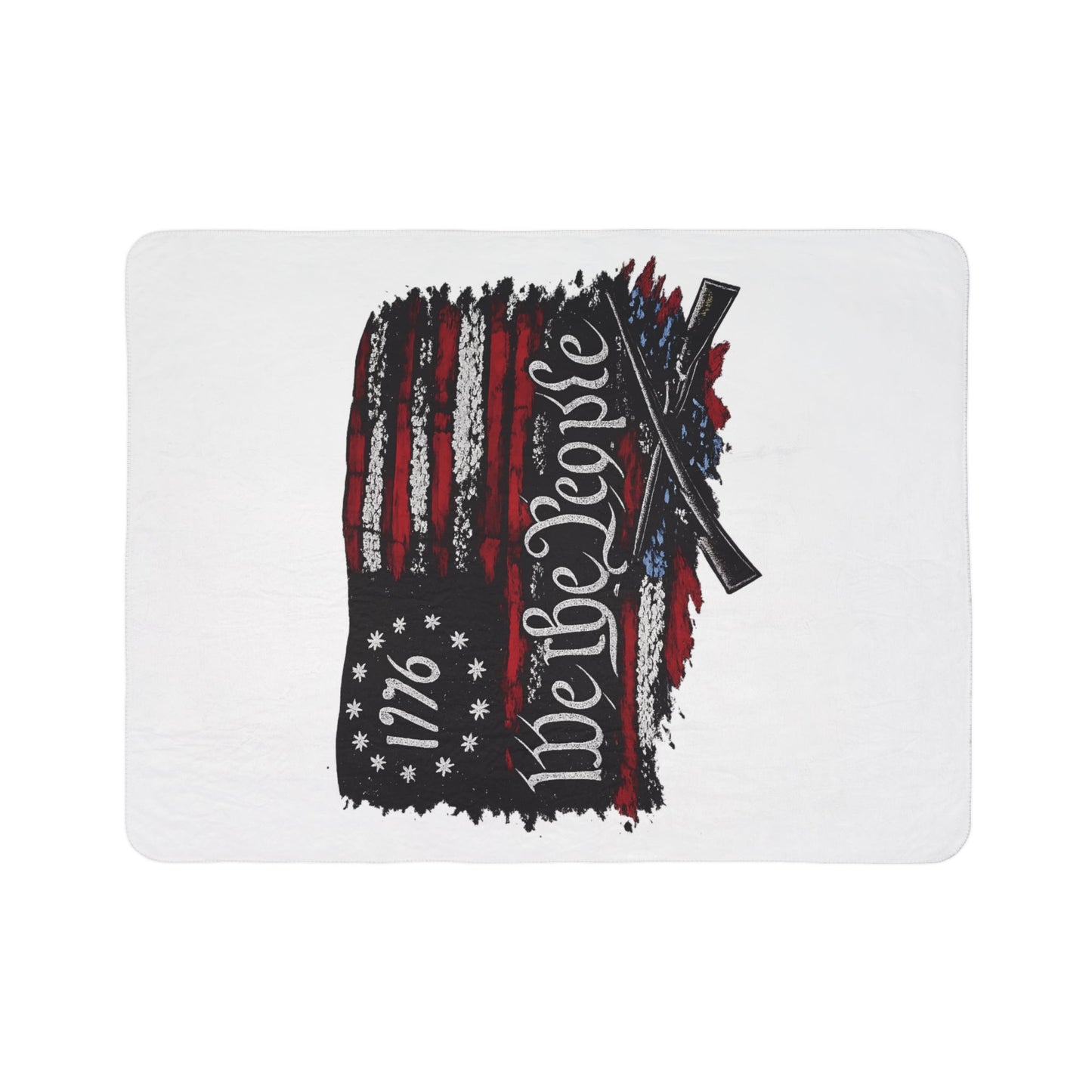 We the People 1776 Flag Sherpa Blanket