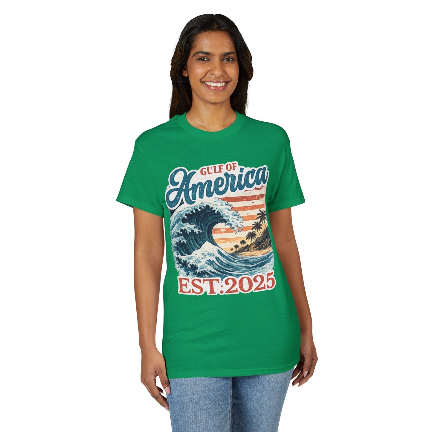 Gulf of America Est. 2025 Waves Gildan Brand T‑Shirt