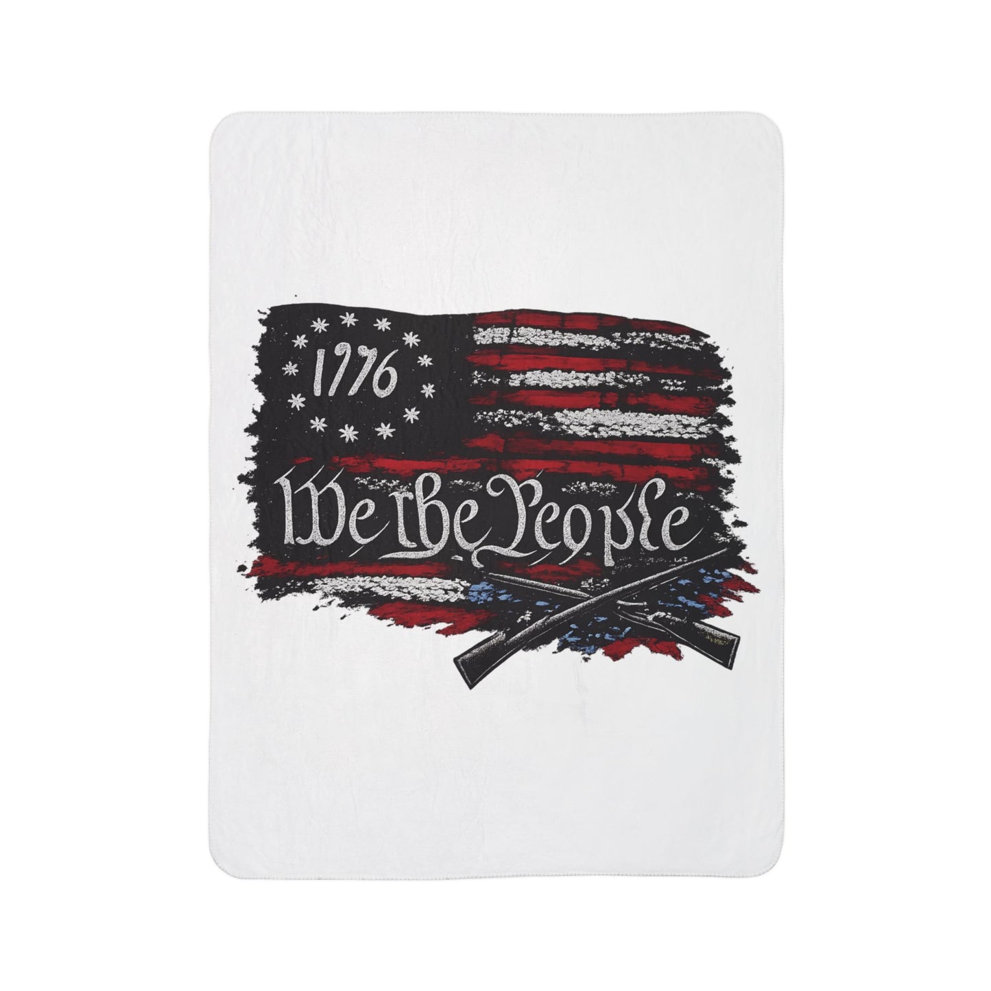 We the People 1776 Flag Sherpa Blanket
