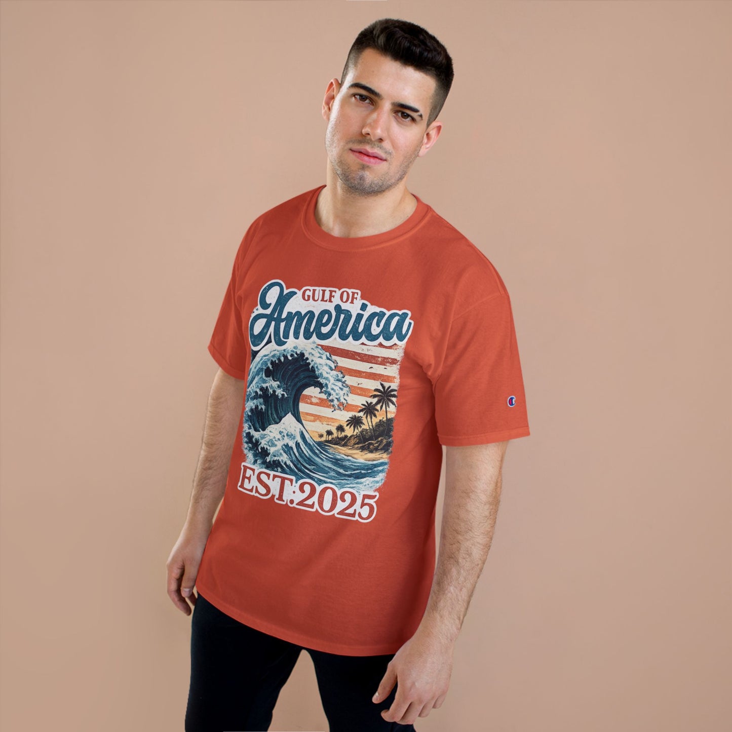 Gulf of America Est. 2025 Waves Champion Brand T-Shirt