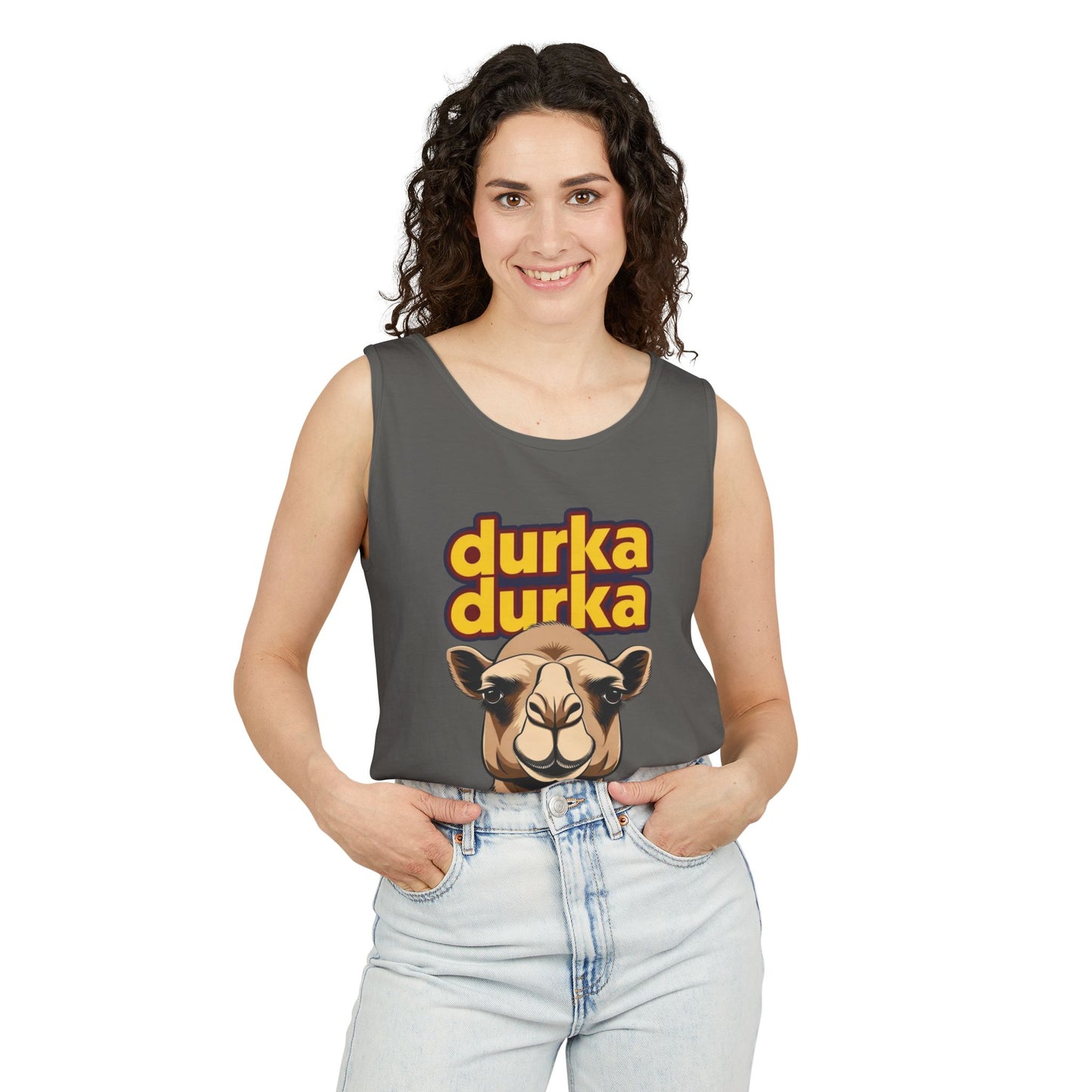 "Durka Durka" Camel Gildan Brand Tank Top