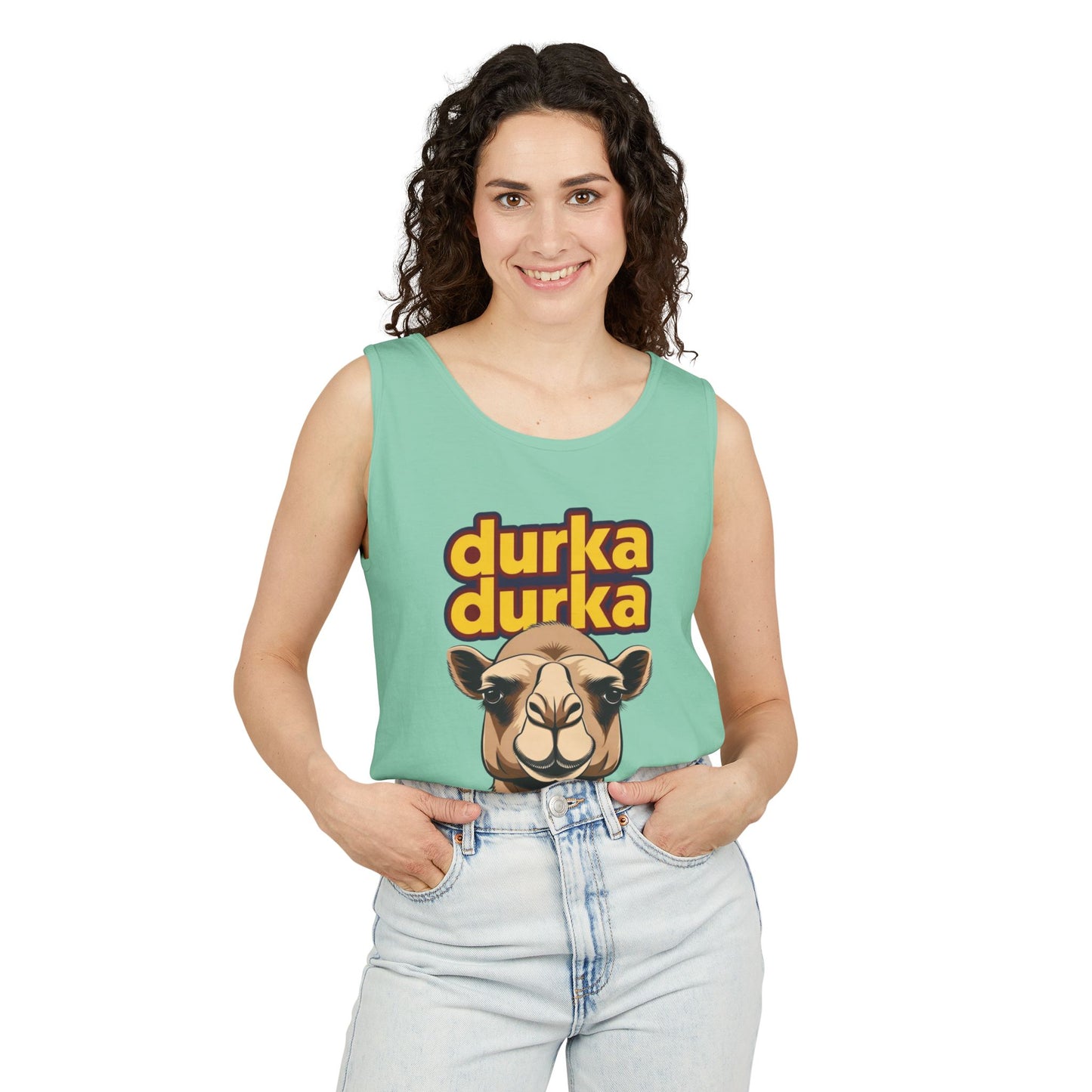 "Durka Durka" Camel Gildan Brand Tank Top