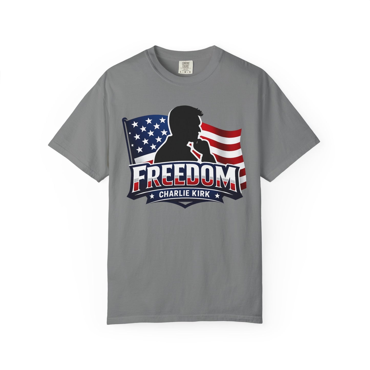 Charlie Kirk Freedom  T-Shirt — Charlie Kirk American Flag Graphic Tee