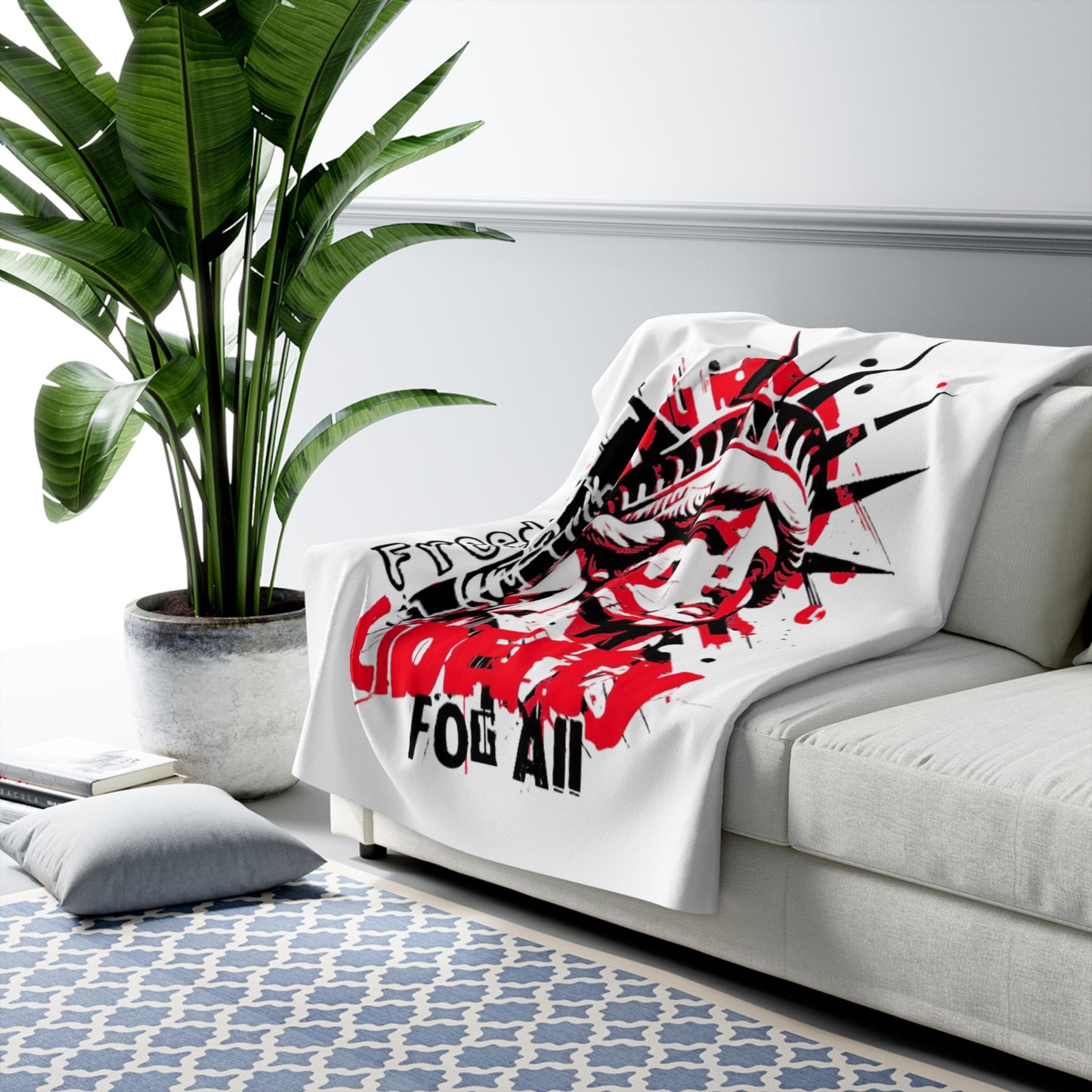 Freedom Isn't Free Liberty For All -Sherpa Fleece Blanket